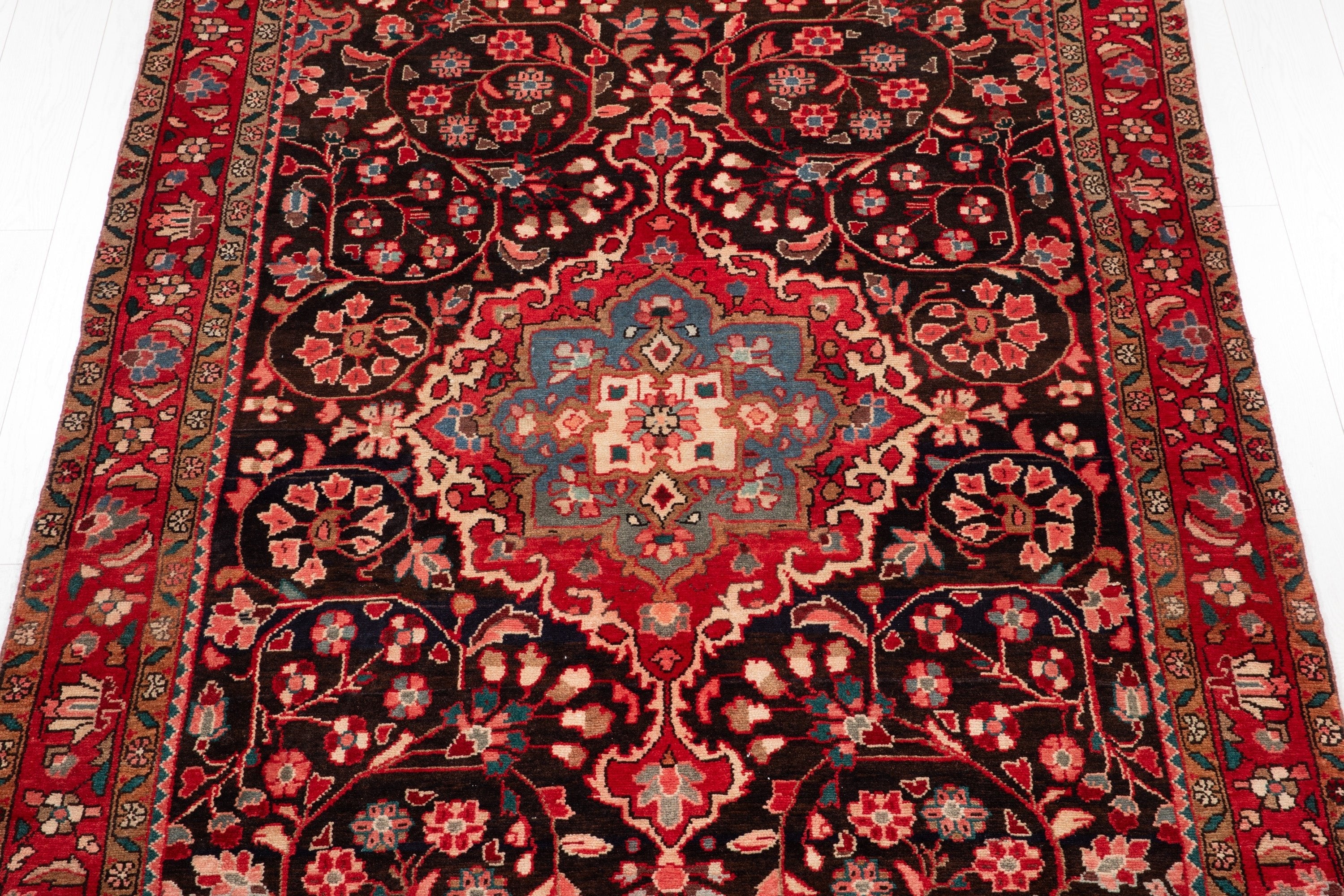 Hand-Knotted Vintage Wool Area Rug – 10' 8" x 5' 2" (324 x 158 cm) - Yasi & Fara