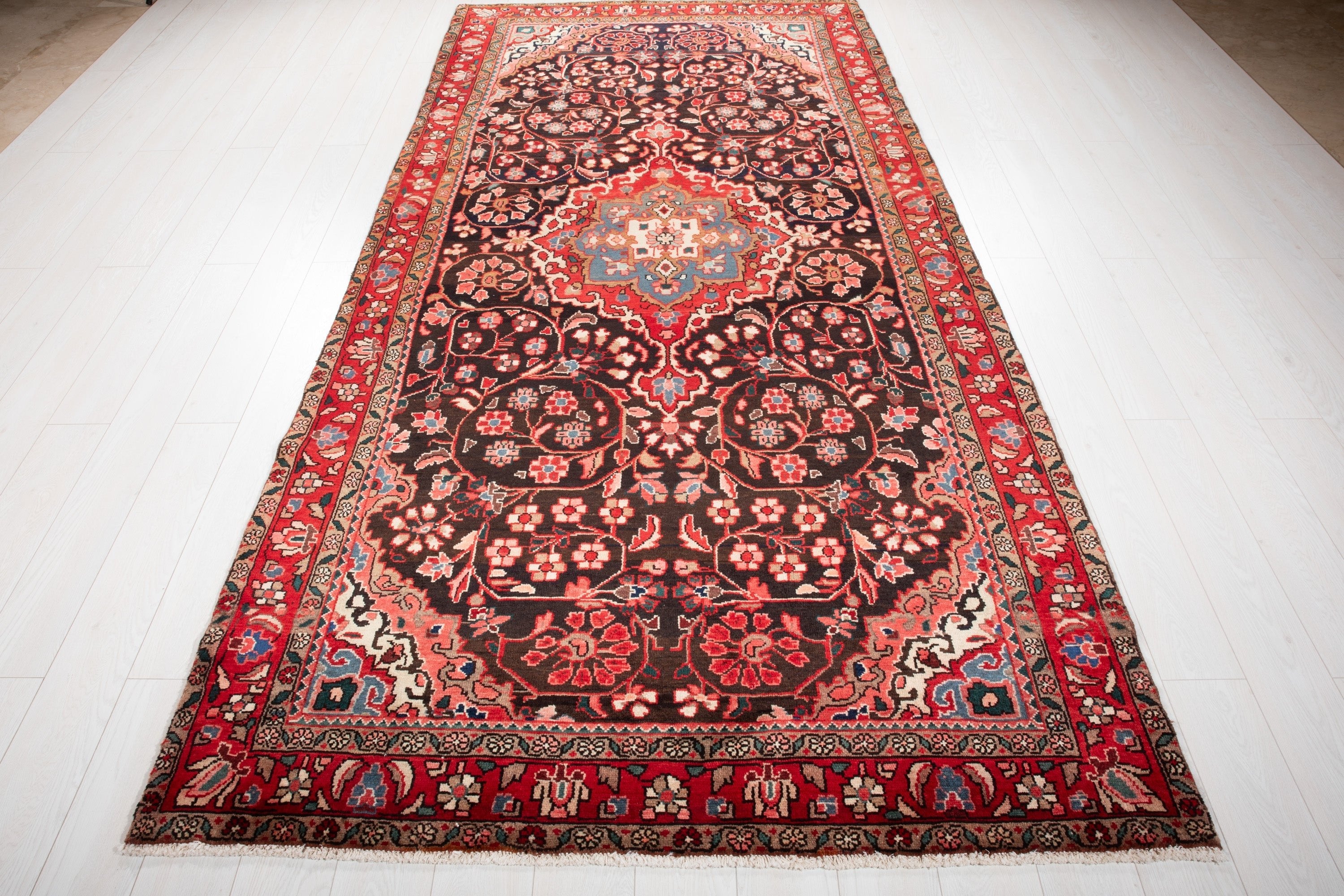 Hand-Knotted Vintage Wool Area Rug – 10' 8" x 5' 2" (324 x 158 cm) - Yasi & Fara
