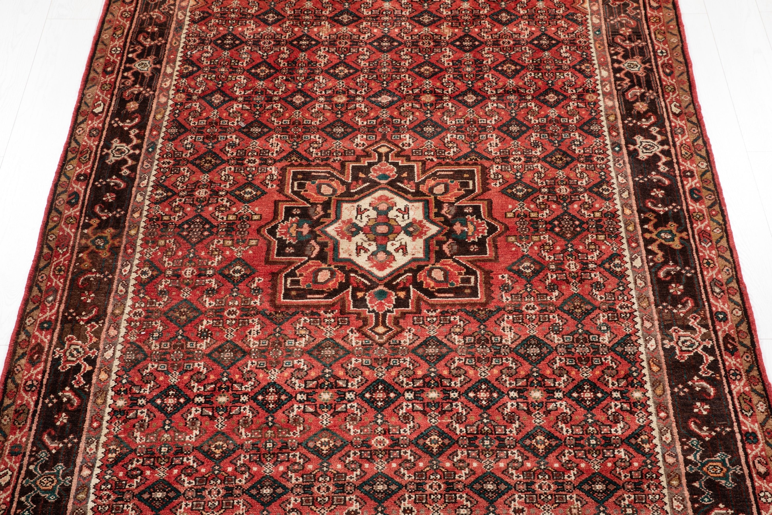 Hand-Knotted Vintage Wool Area Rug – 9' 8" x 5' 5" (295 x 165 cm) - Yasi & Fara
