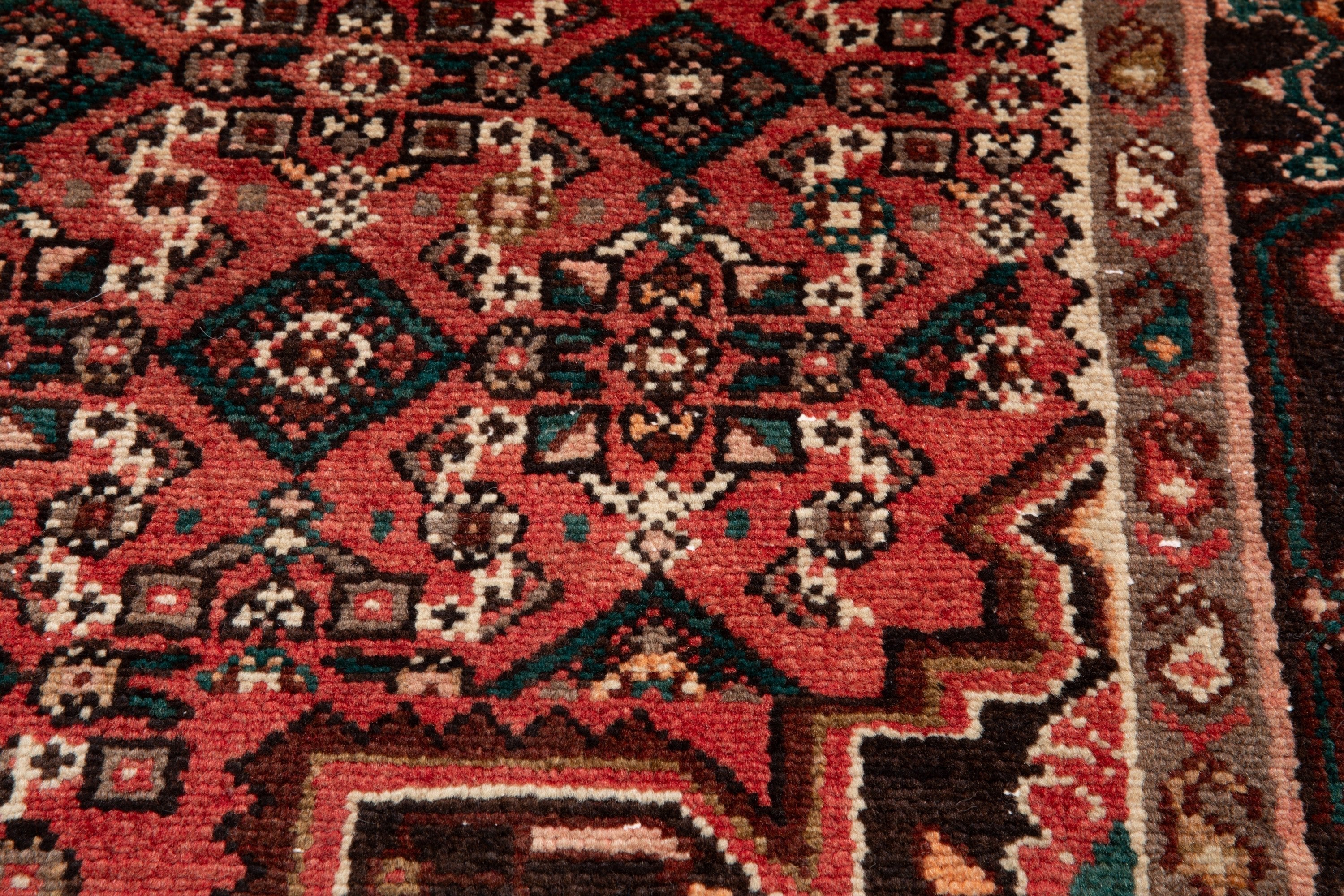 Hand-Knotted Vintage Wool Area Rug – 9' 8" x 5' 5" (295 x 165 cm) - Yasi & Fara