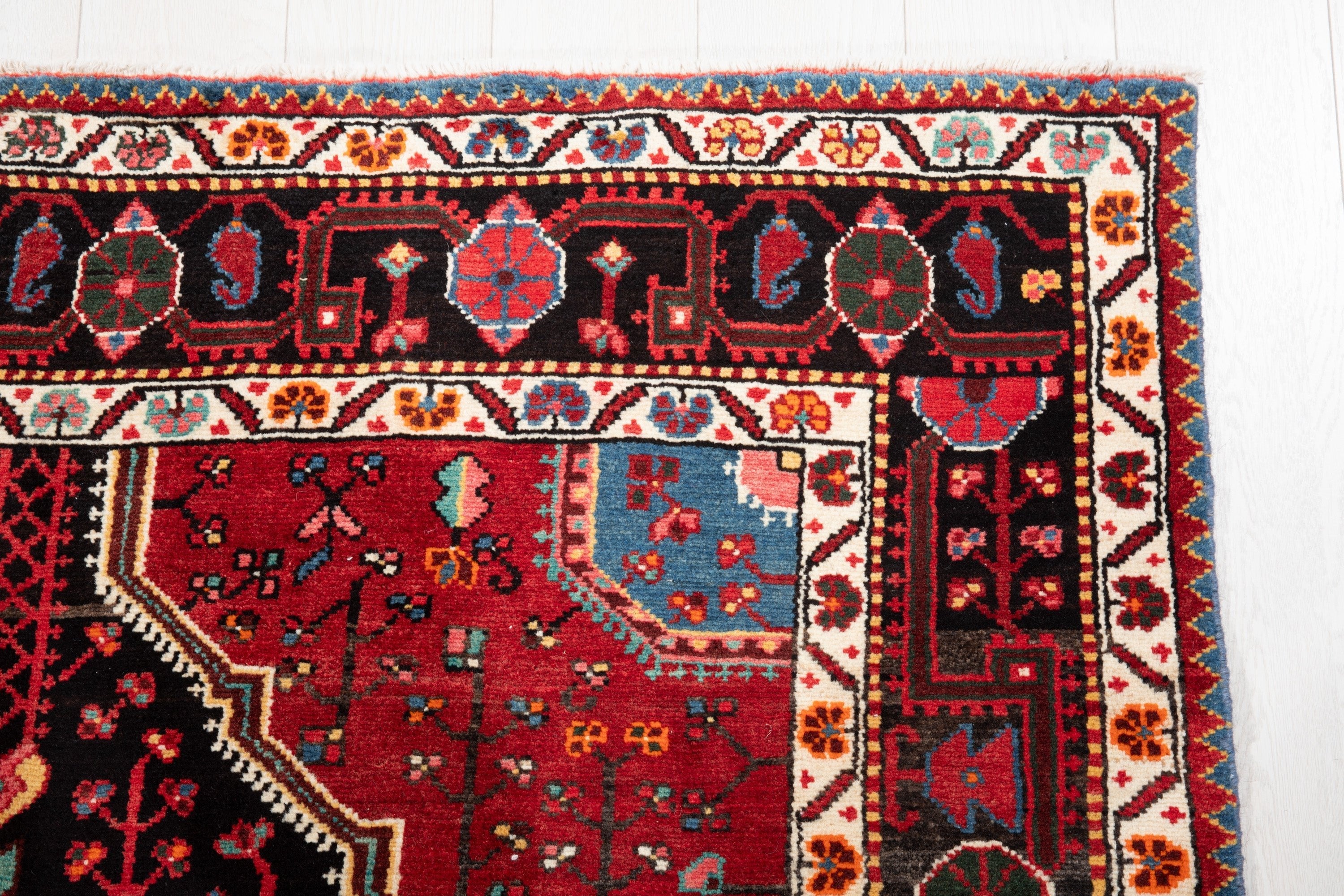 Hand-Knotted Vintage Wool Area Rug – 9' 10" x 5' 1" (301 x 154 cm) - Yasi & Fara