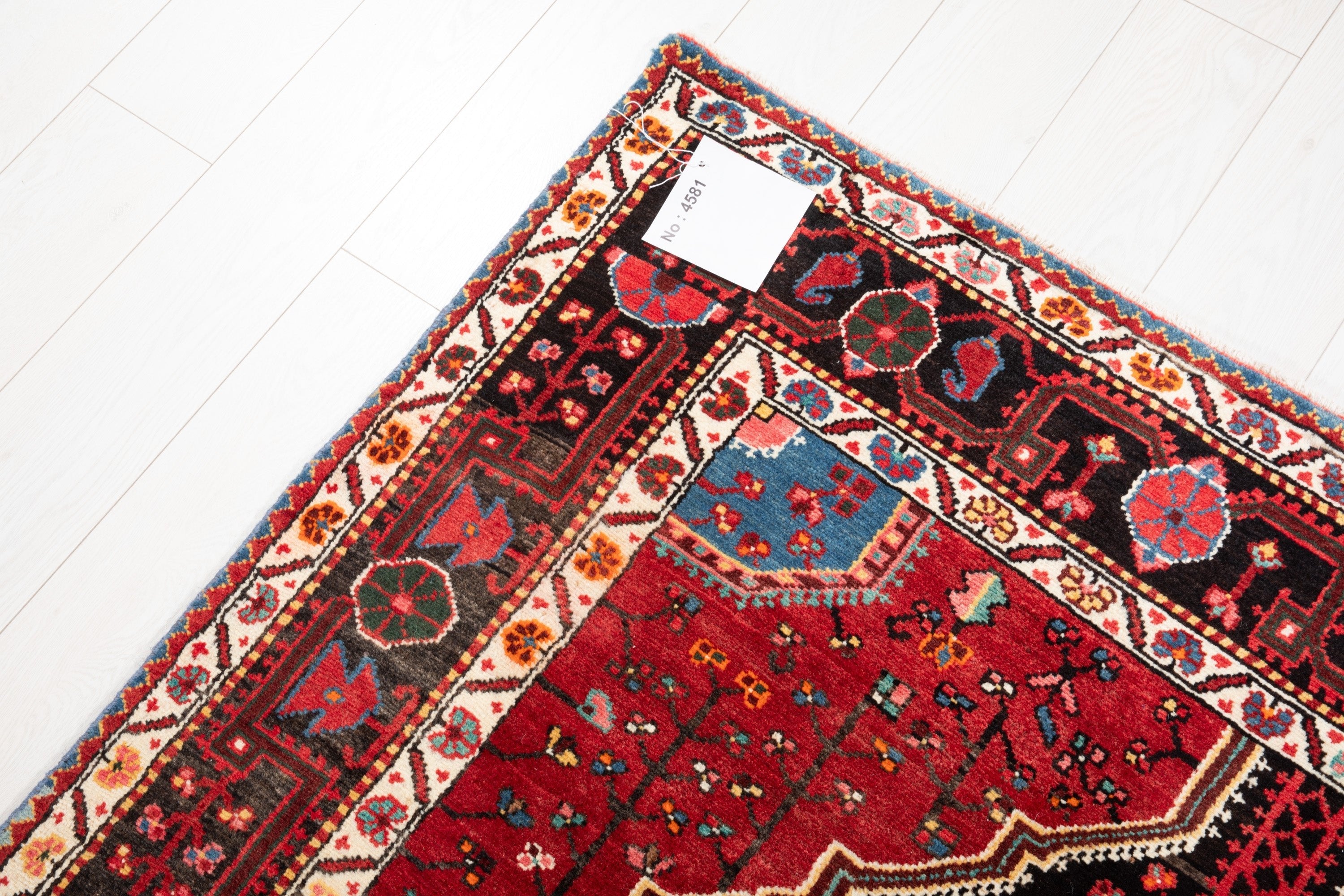 Hand-Knotted Vintage Wool Area Rug – 9' 10" x 5' 1" (301 x 154 cm) - Yasi & Fara