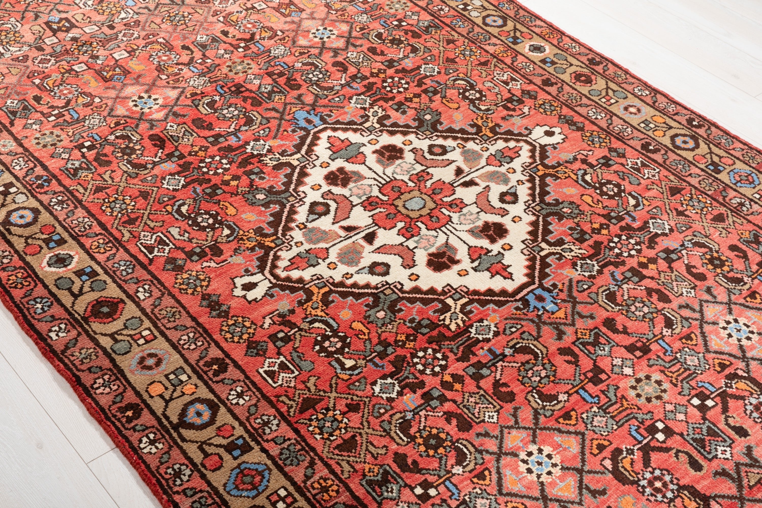 Hand-Knotted Vintage Wool Area Rug – 10' 8" x 5' 1" (324 x 154 cm) - Yasi & Fara