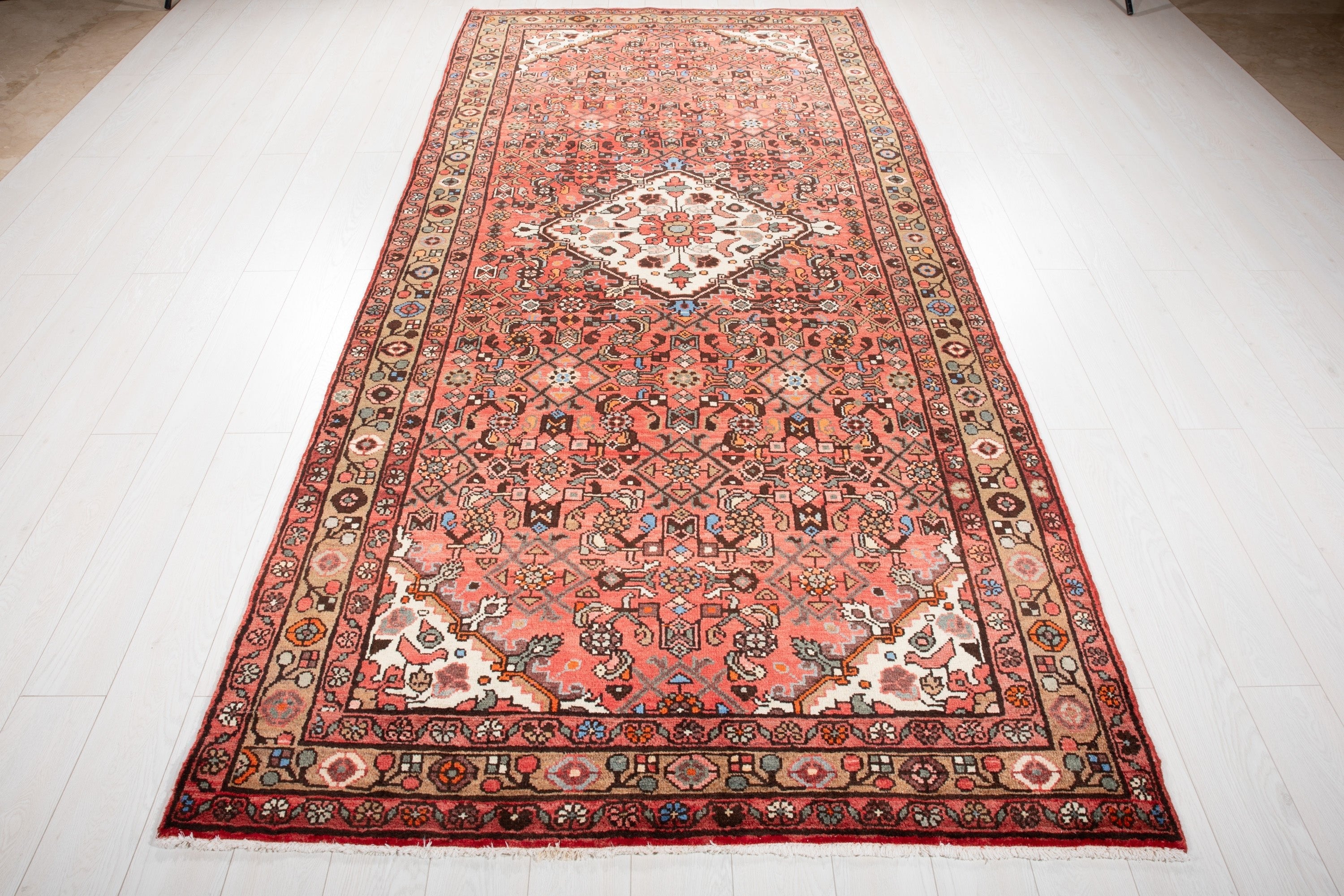 Hand-Knotted Vintage Wool Area Rug – 10' 8" x 5' 1" (324 x 154 cm) - Yasi & Fara