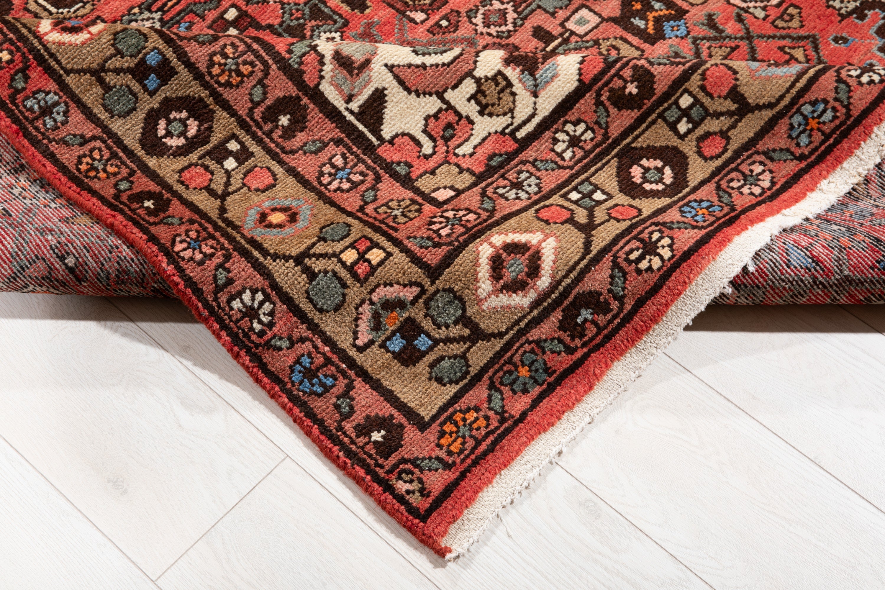Hand-Knotted Vintage Wool Area Rug – 10' 8" x 5' 1" (324 x 154 cm) - Yasi & Fara