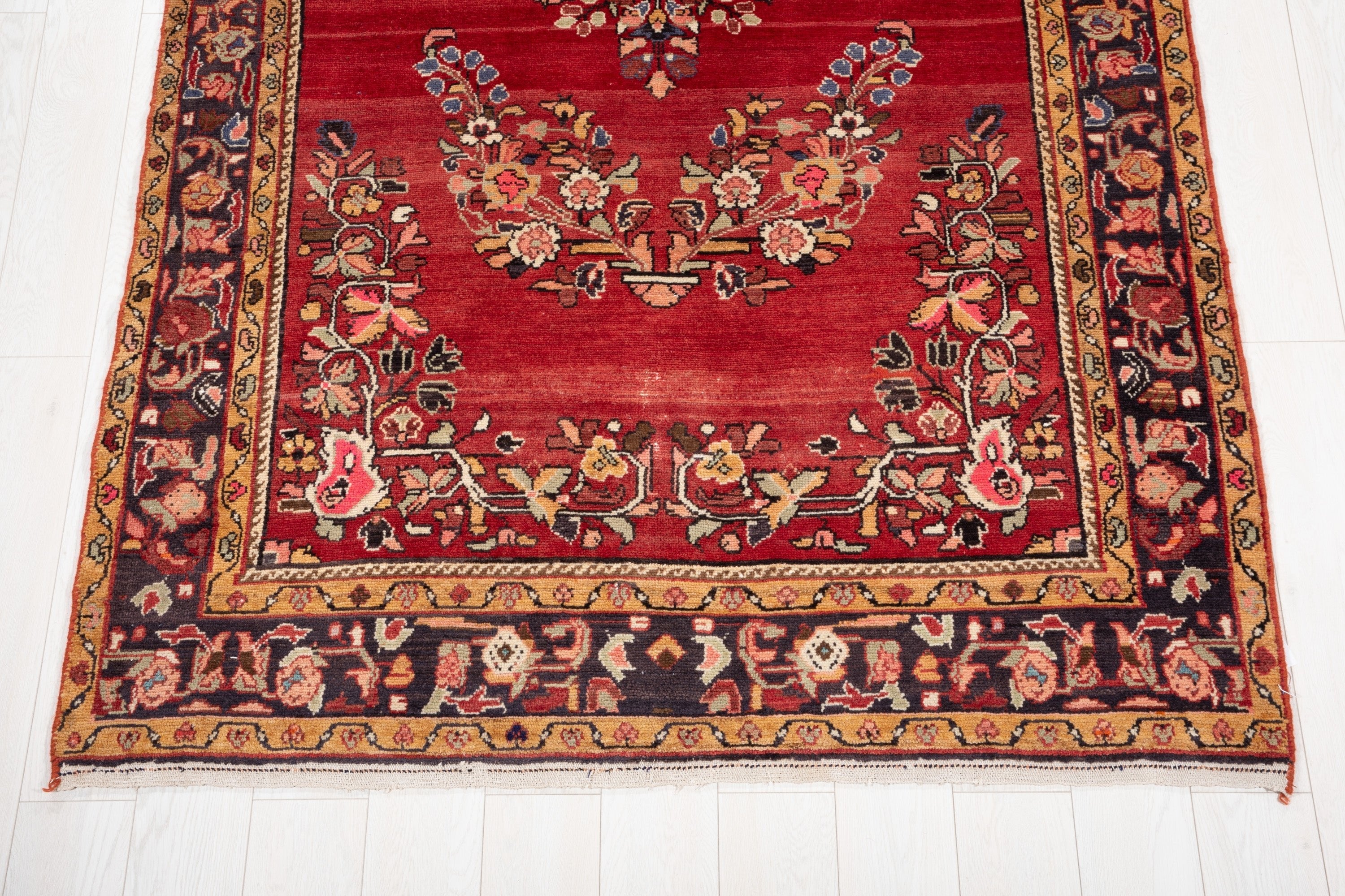 Hand-Knotted Vintage Wool Area Rug – 9' 10" x 5' 2" (300 x 157 cm) - Yasi & Fara