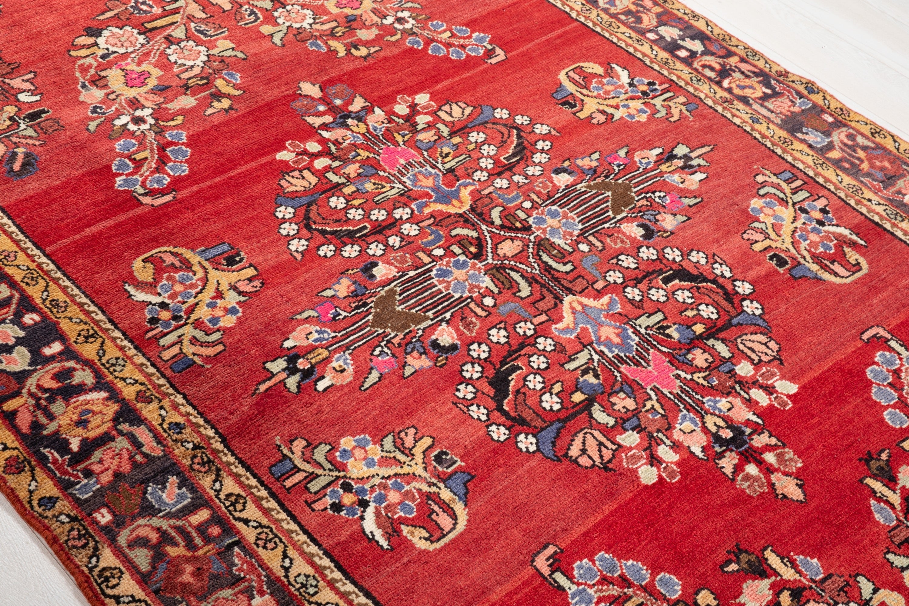 Hand-Knotted Vintage Wool Area Rug – 9' 10" x 5' 2" (300 x 157 cm) - Yasi & Fara