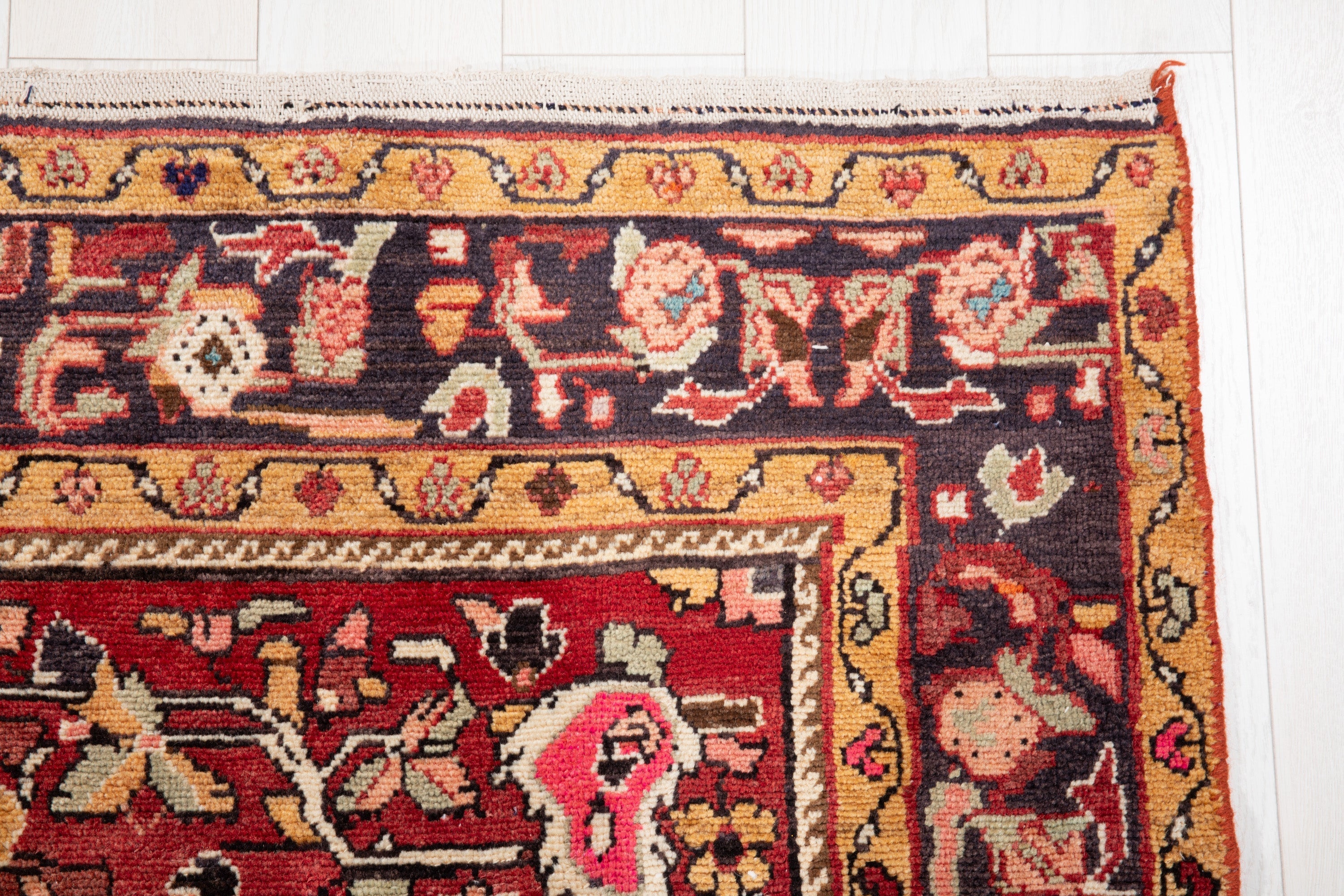 Hand-Knotted Vintage Wool Area Rug – 9' 10" x 5' 2" (300 x 157 cm) - Yasi & Fara