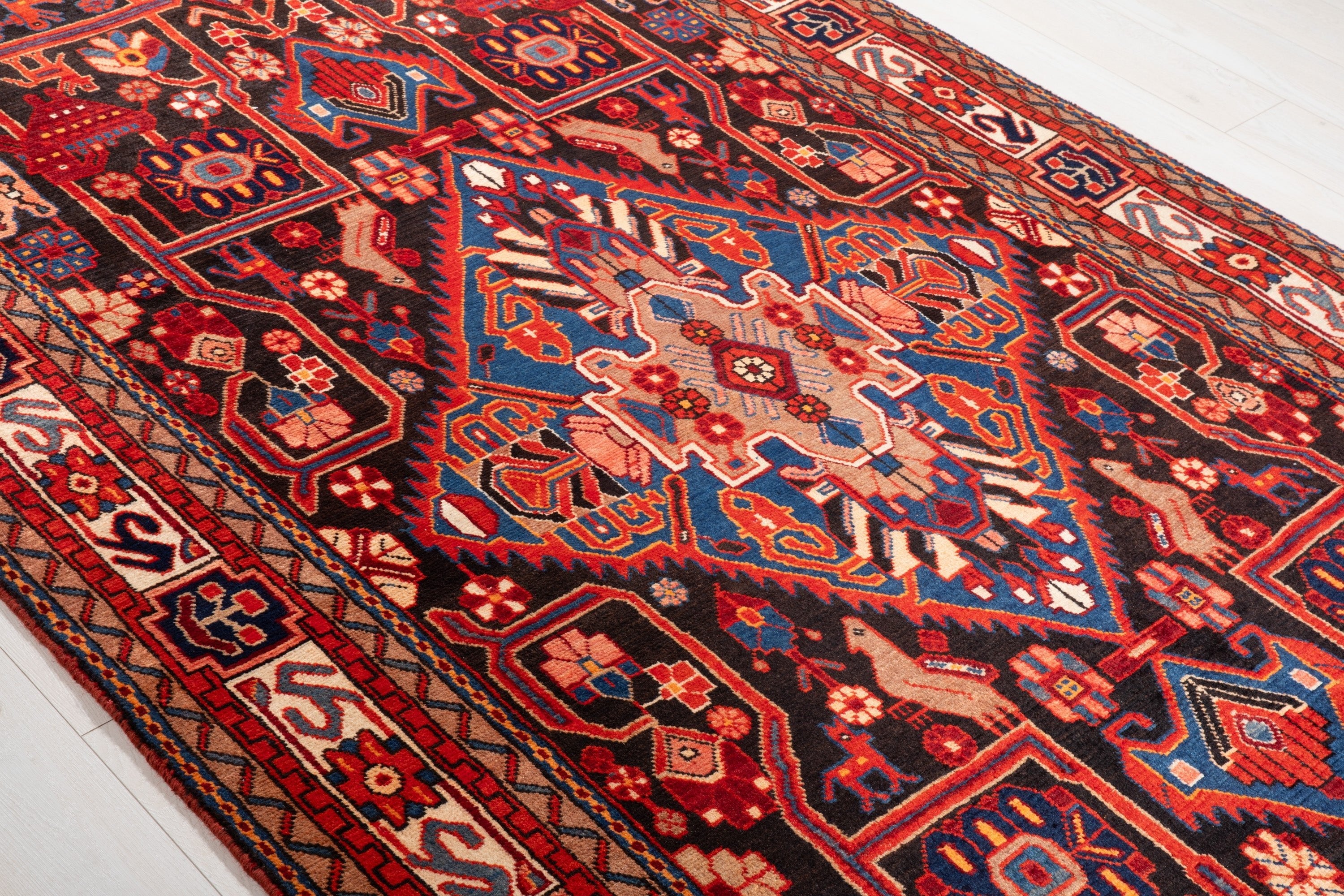 Hand-Knotted Vintage Wool Area Rug – 9' 9" x 5' 3" (298 x 160 cm) - Yasi & Fara