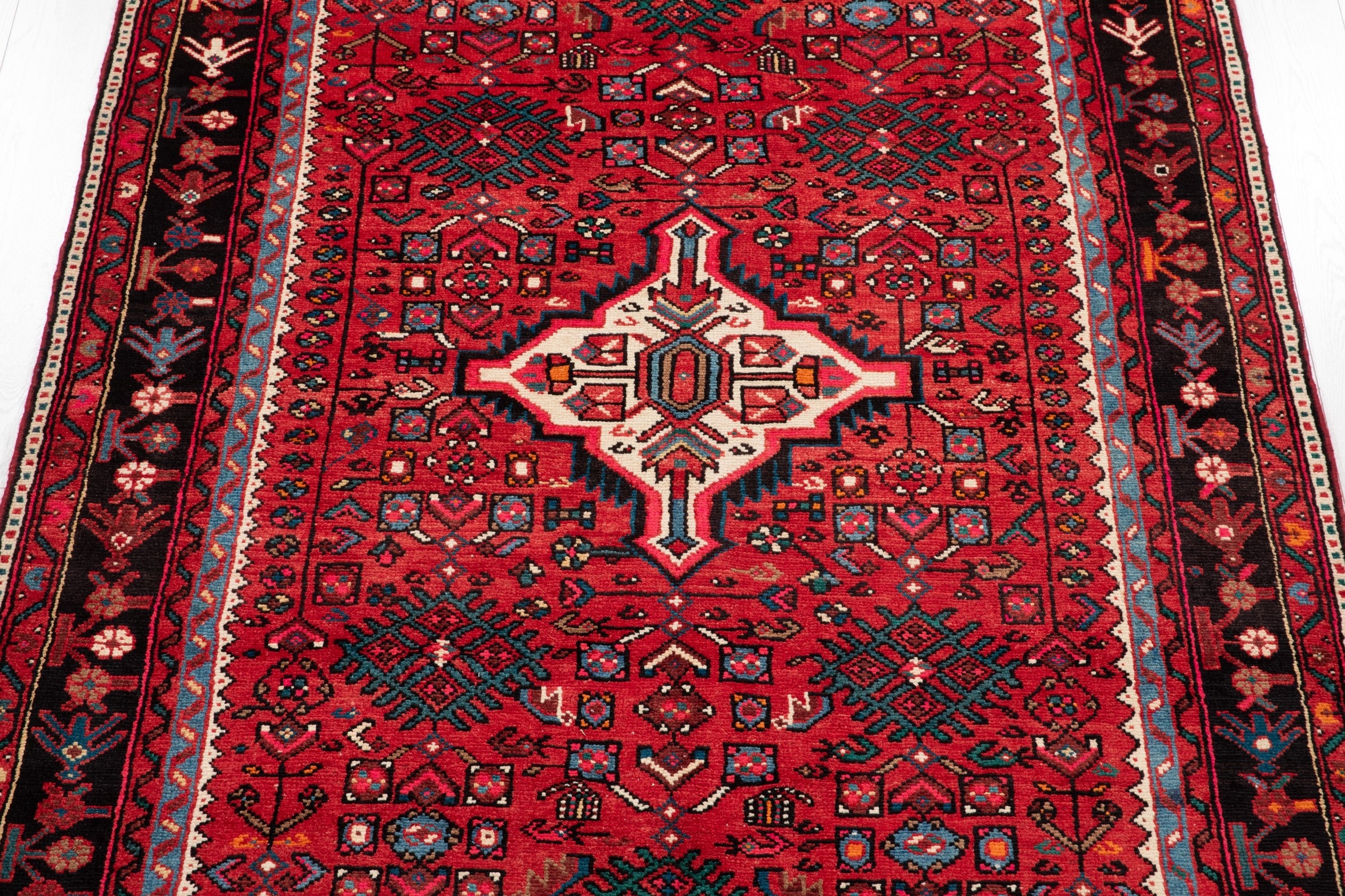 Hand-Knotted Vintage Wool Area Rug – 9' 10" x 5' 3" (300 x 161 cm) - Yasi & Fara