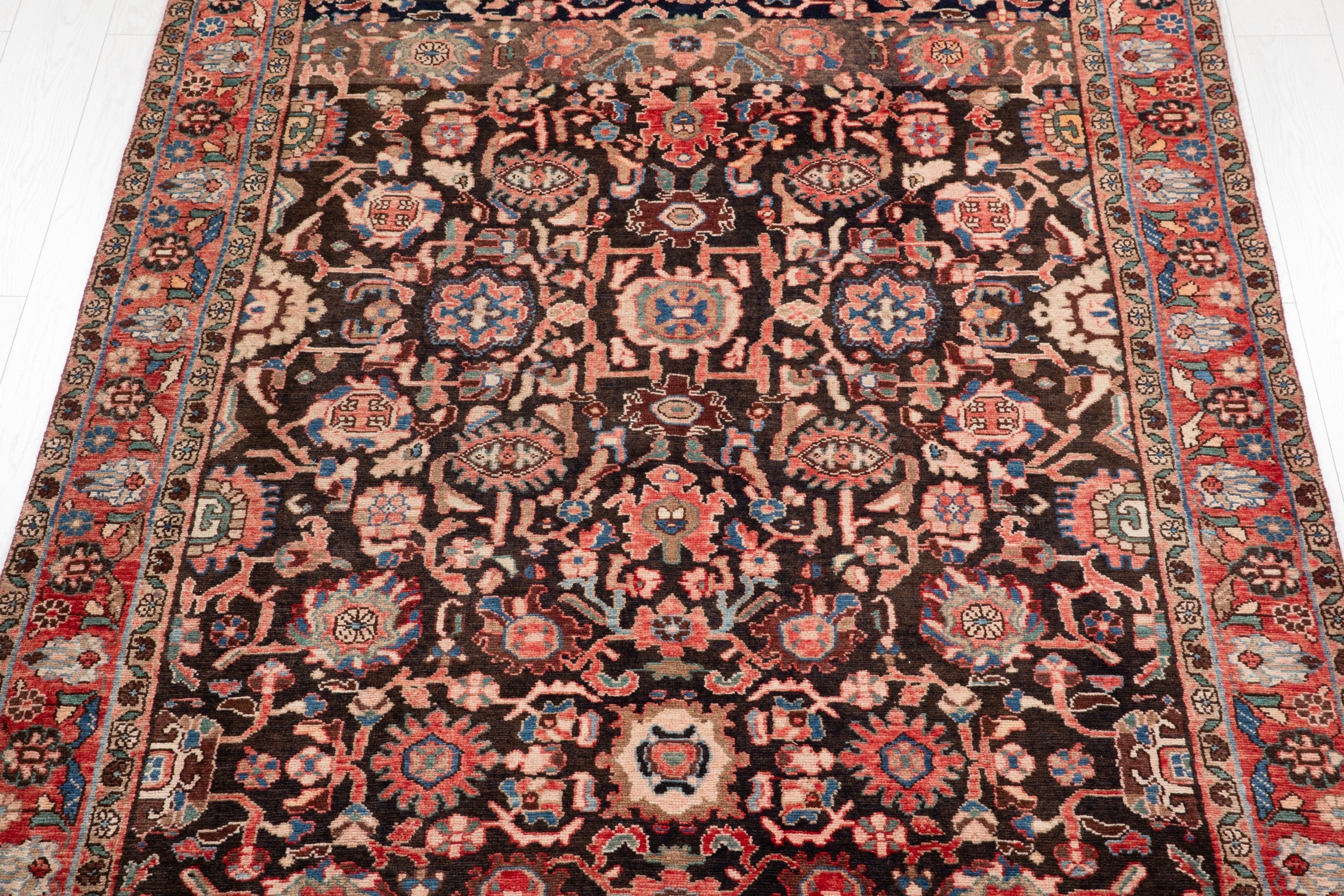 Hand-Knotted Vintage Wool Area Rug – 10' 4" x 5' 5" (315 x 165 cm) - Yasi & Fara