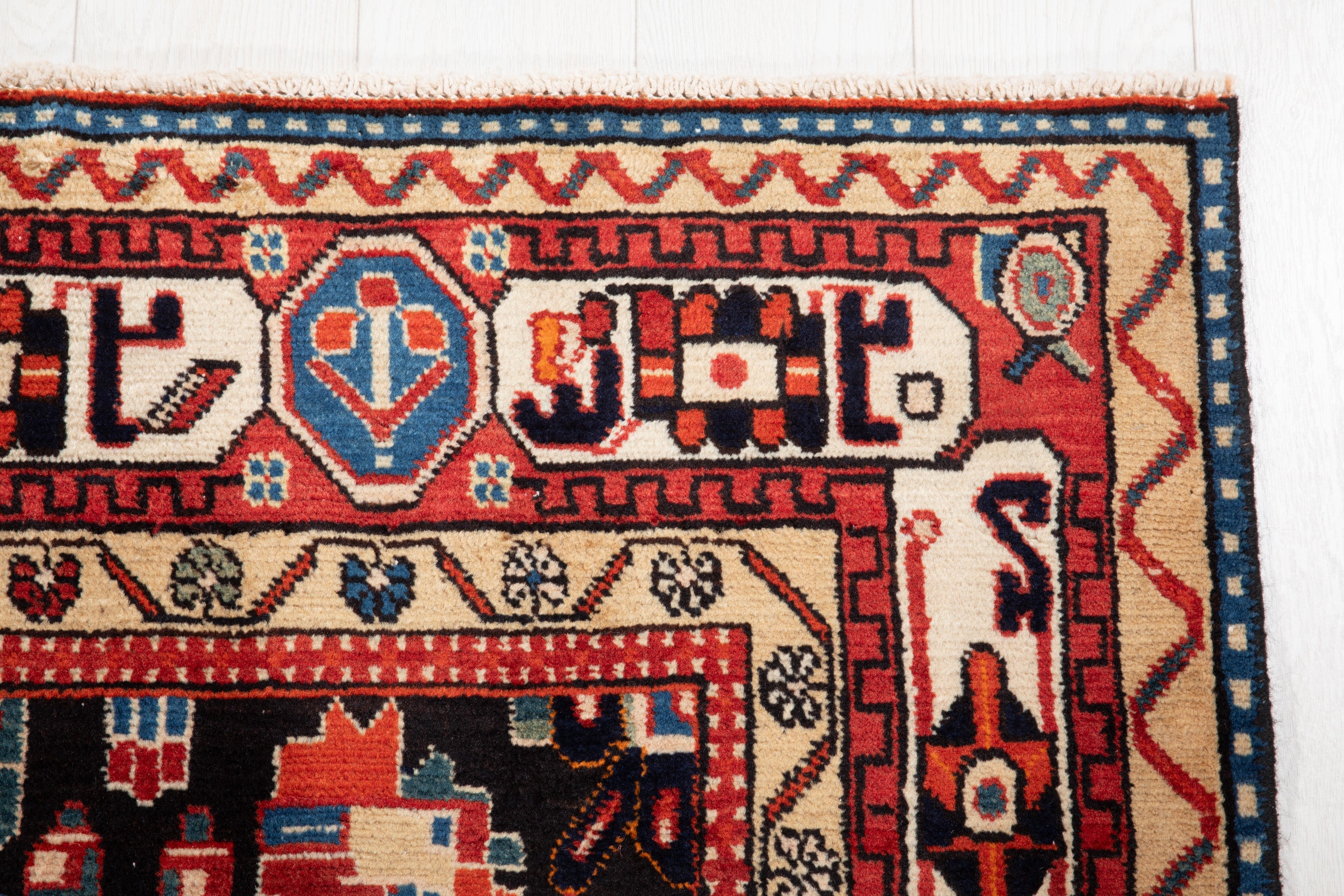 Hand-Knotted Vintage Wool Area Rug – 10' 3" x 5' 4" (313 x 164 cm) - Yasi & Fara