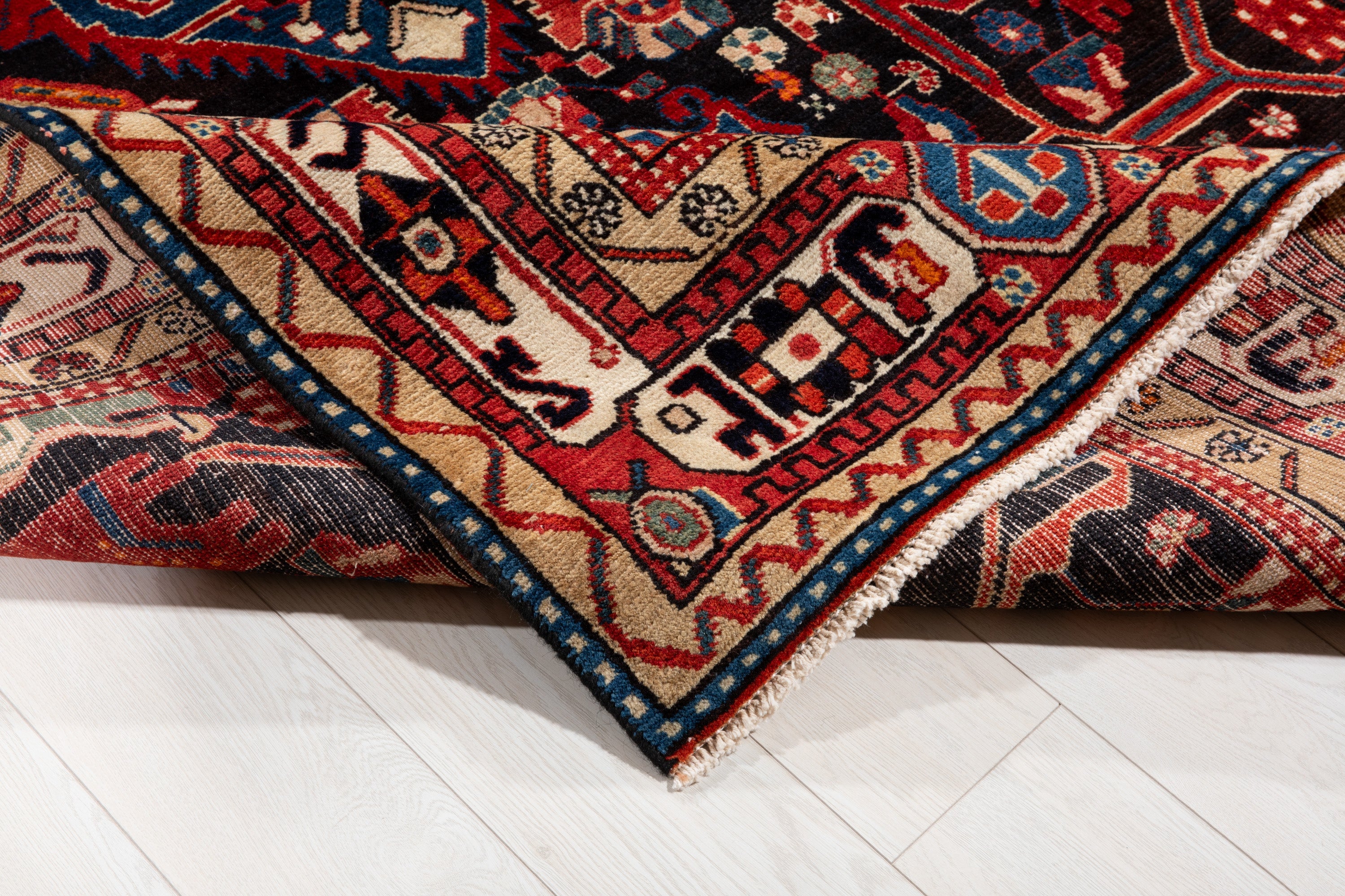Hand-Knotted Vintage Wool Area Rug – 10' 3" x 5' 4" (313 x 164 cm) - Yasi & Fara