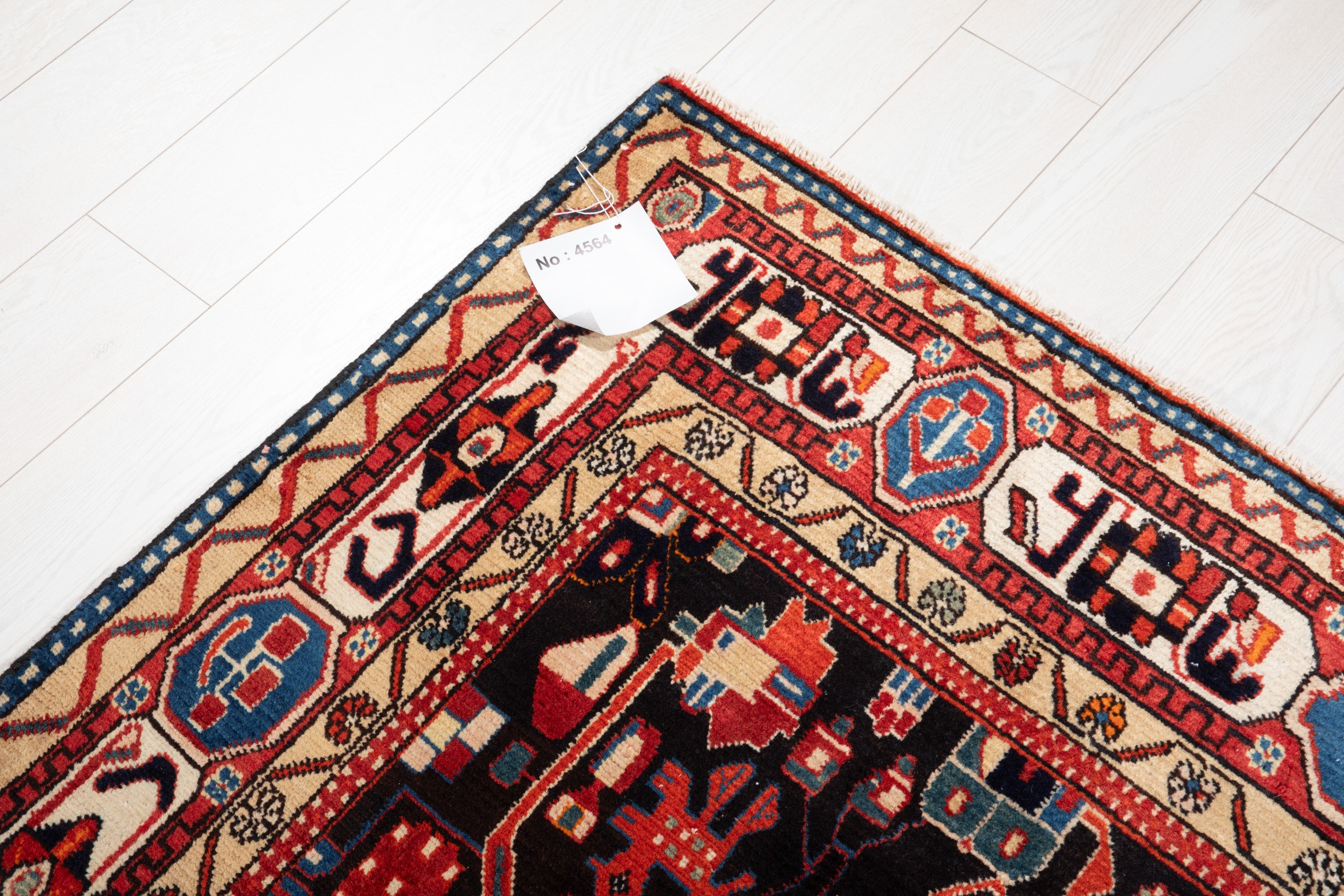 Hand-Knotted Vintage Wool Area Rug – 10' 3" x 5' 4" (313 x 164 cm) - Yasi & Fara