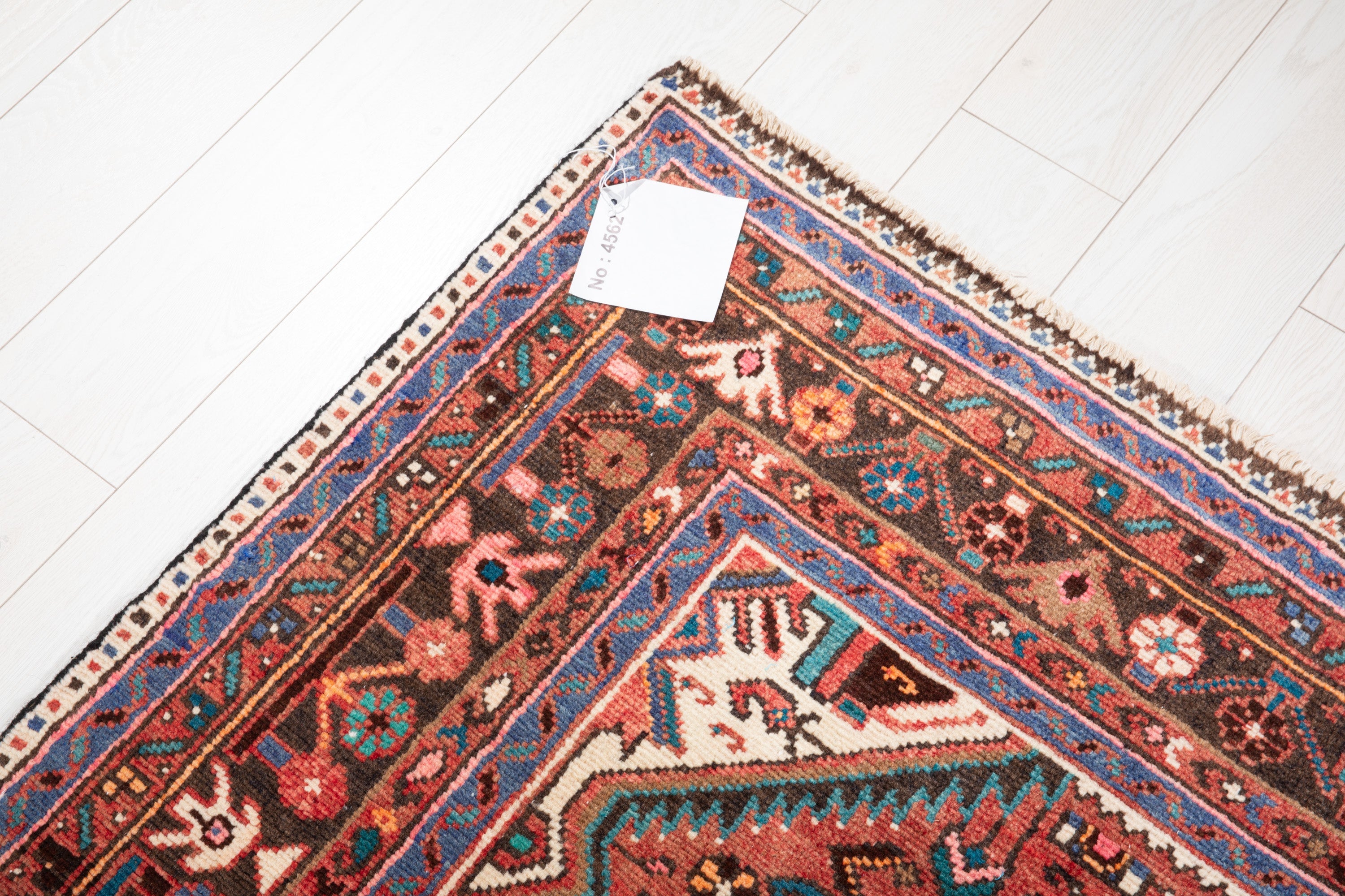 Hand-Knotted Vintage Wool Area Rug – 9' 3" x 5' 2" (283 x 158 cm) - Yasi & Fara