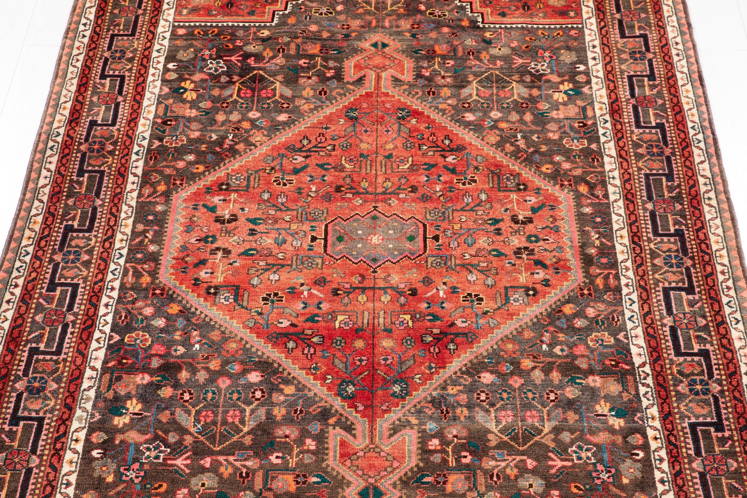 Hand-Knotted Vintage Wool Area Rug – 10' 9" x 5' 5" (328 x 165 cm) - Yasi & Fara