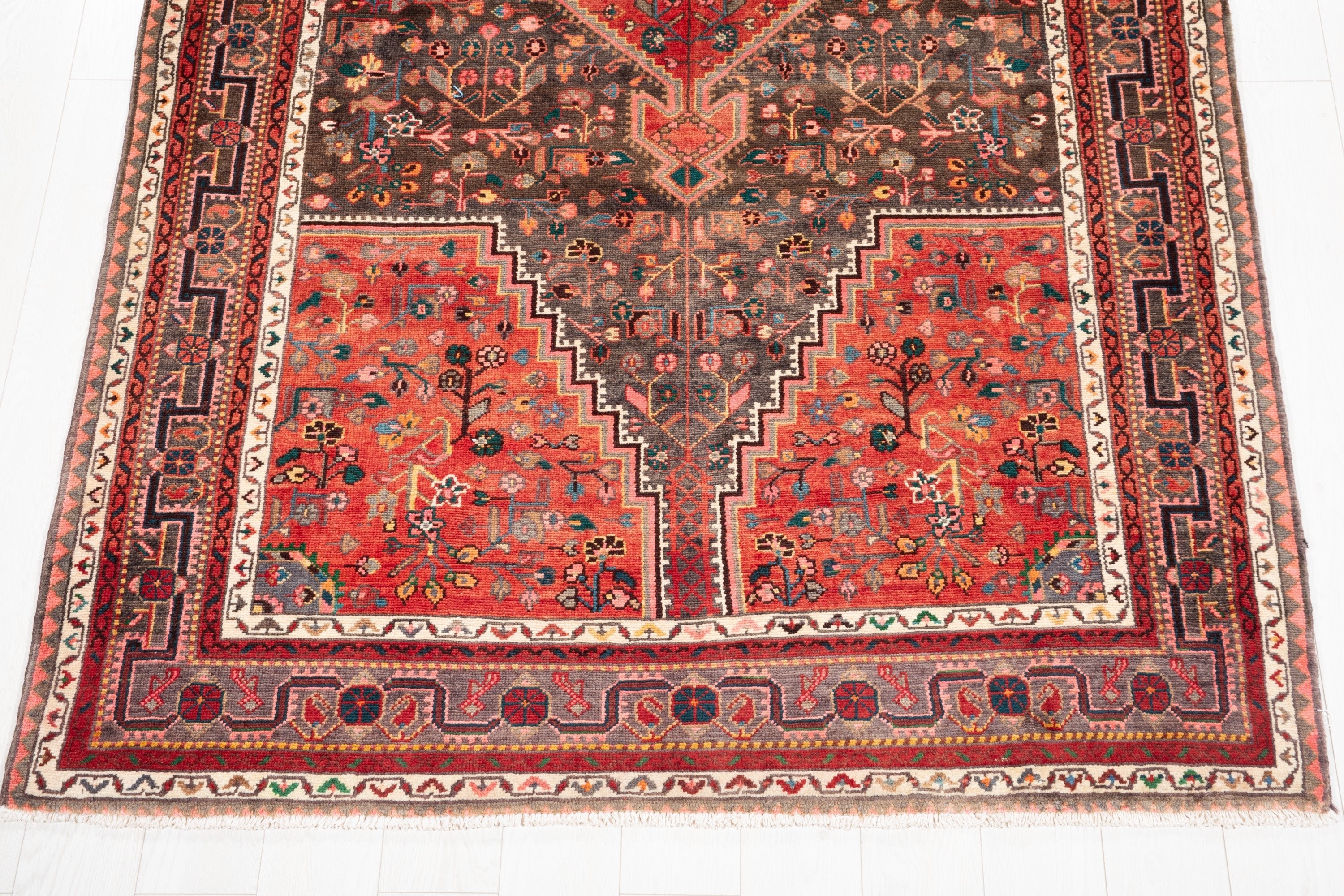 Hand-Knotted Vintage Wool Area Rug – 10' 9" x 5' 5" (328 x 165 cm) - Yasi & Fara