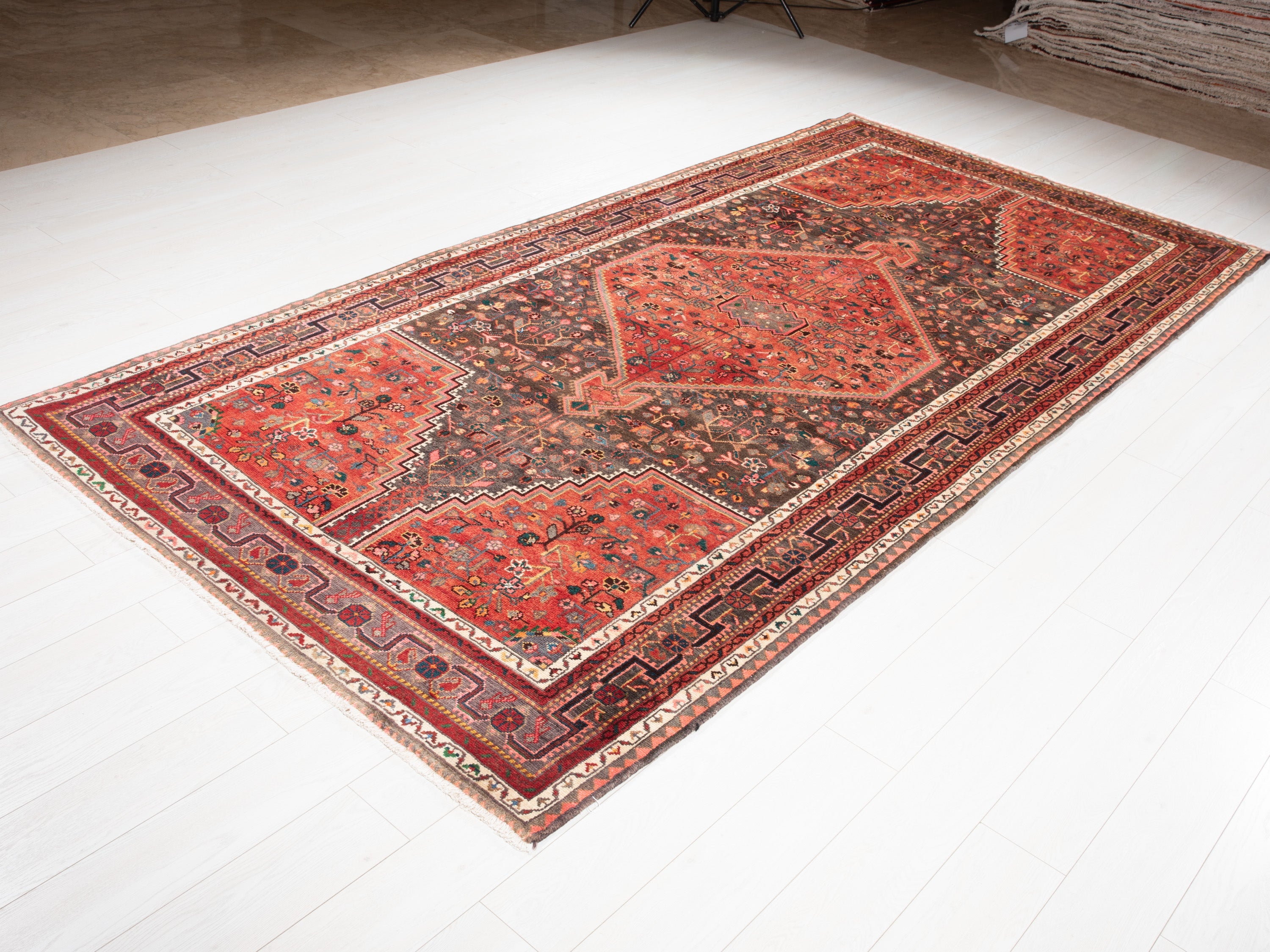 Hand-Knotted Vintage Wool Area Rug – 10' 9" x 5' 5" (328 x 165 cm) - Yasi & Fara
