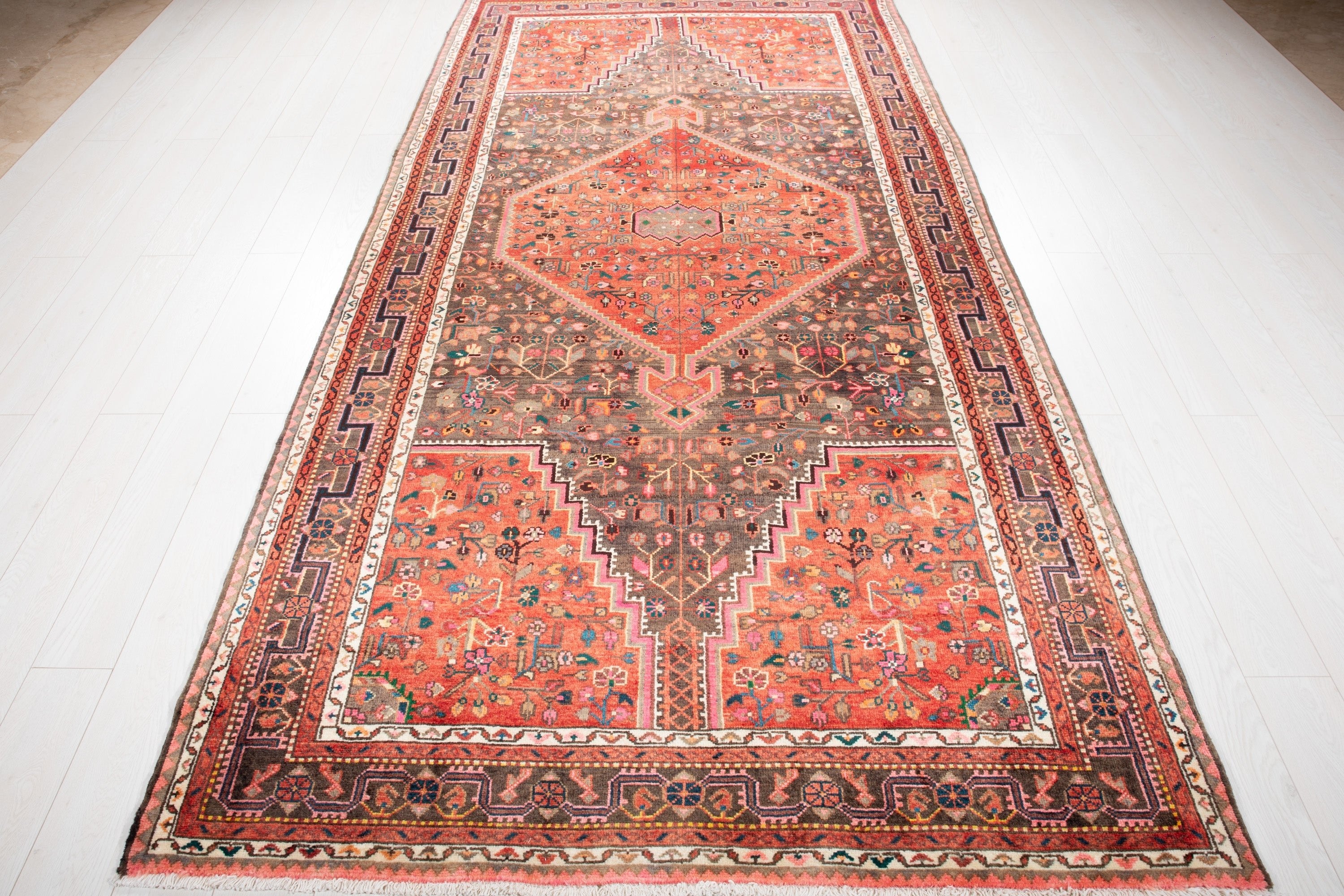 Hand-Knotted Vintage Wool Area Rug – 10' 9" x 5' 5" (328 x 165 cm) - Yasi & Fara