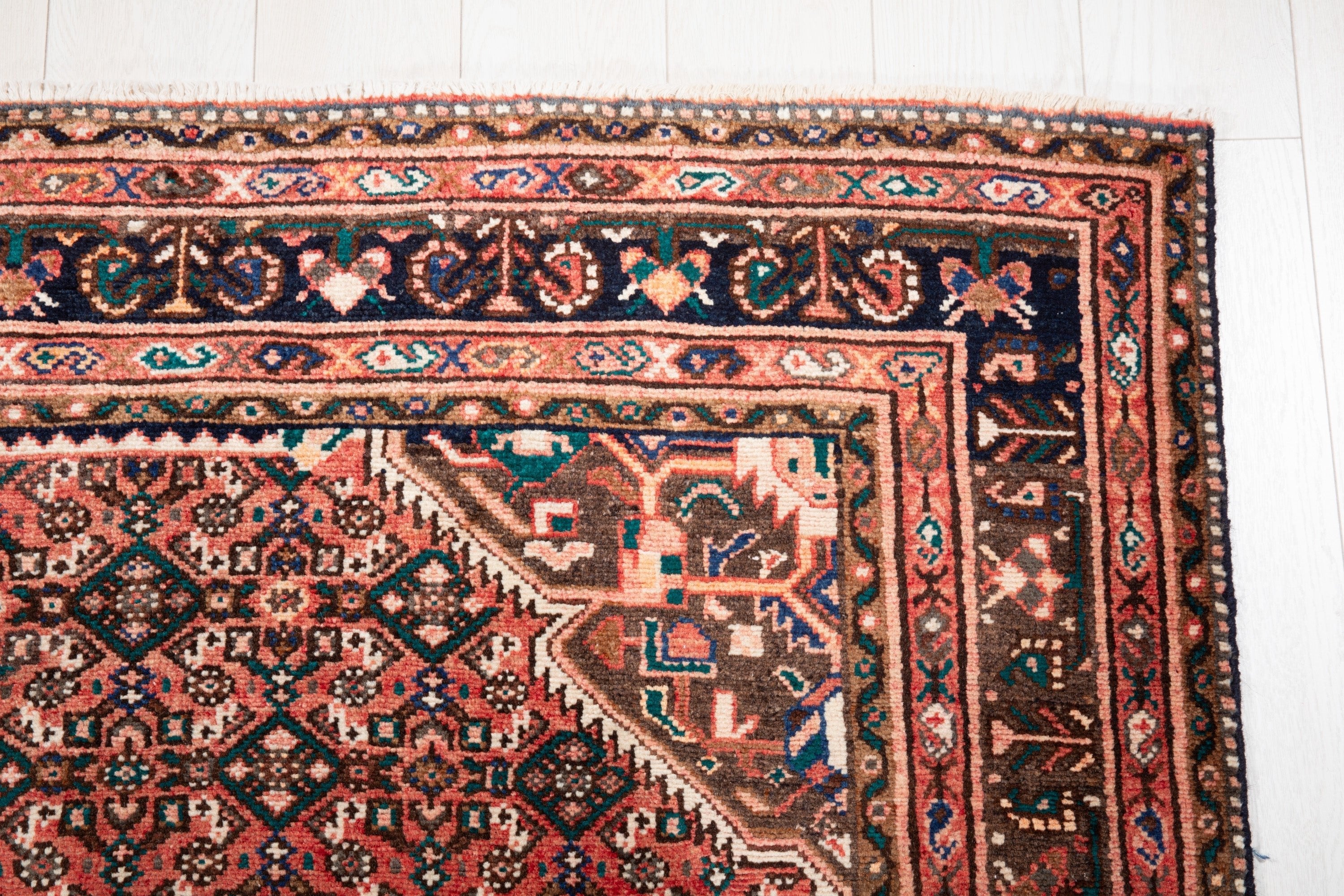 Hand-Knotted Vintage Wool Area Rug – 10' 2" x 5' 4" (310 x 163 cm) - Yasi & Fara