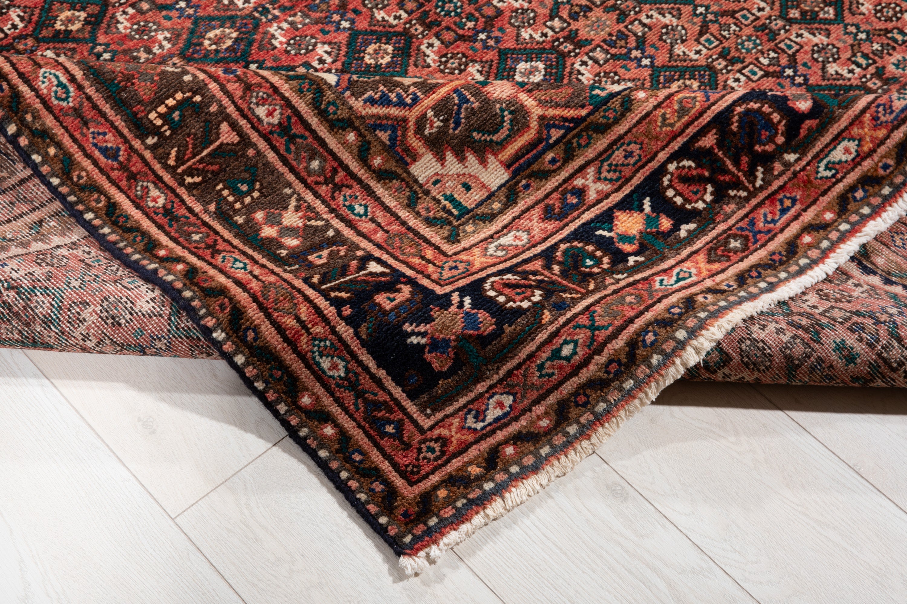 Hand-Knotted Vintage Wool Area Rug – 10' 2" x 5' 4" (310 x 163 cm) - Yasi & Fara