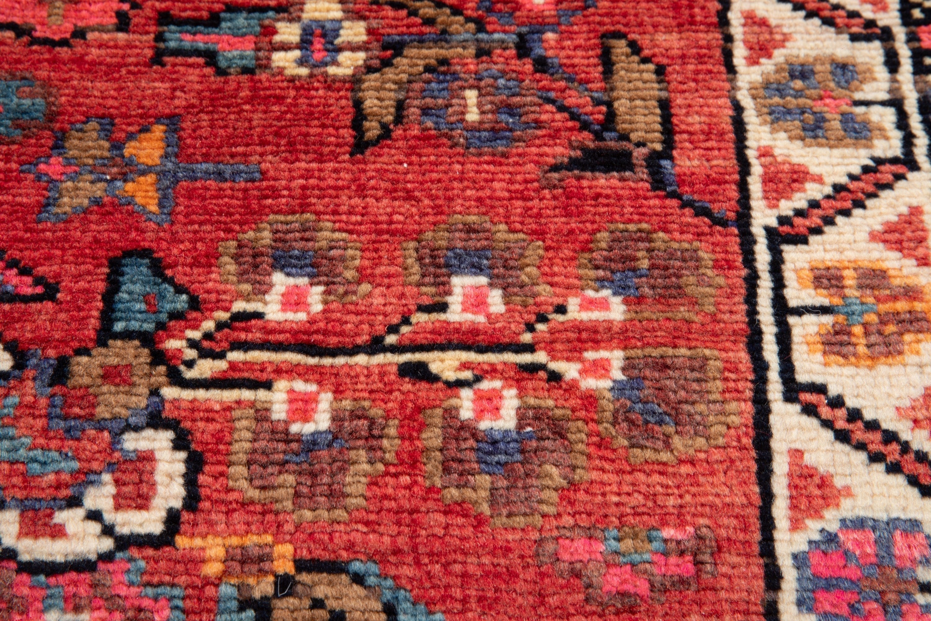 Hand-Knotted Vintage Wool Area Rug – 11' 3" x 5' 5" (342 x 164 cm) - Yasi & Fara