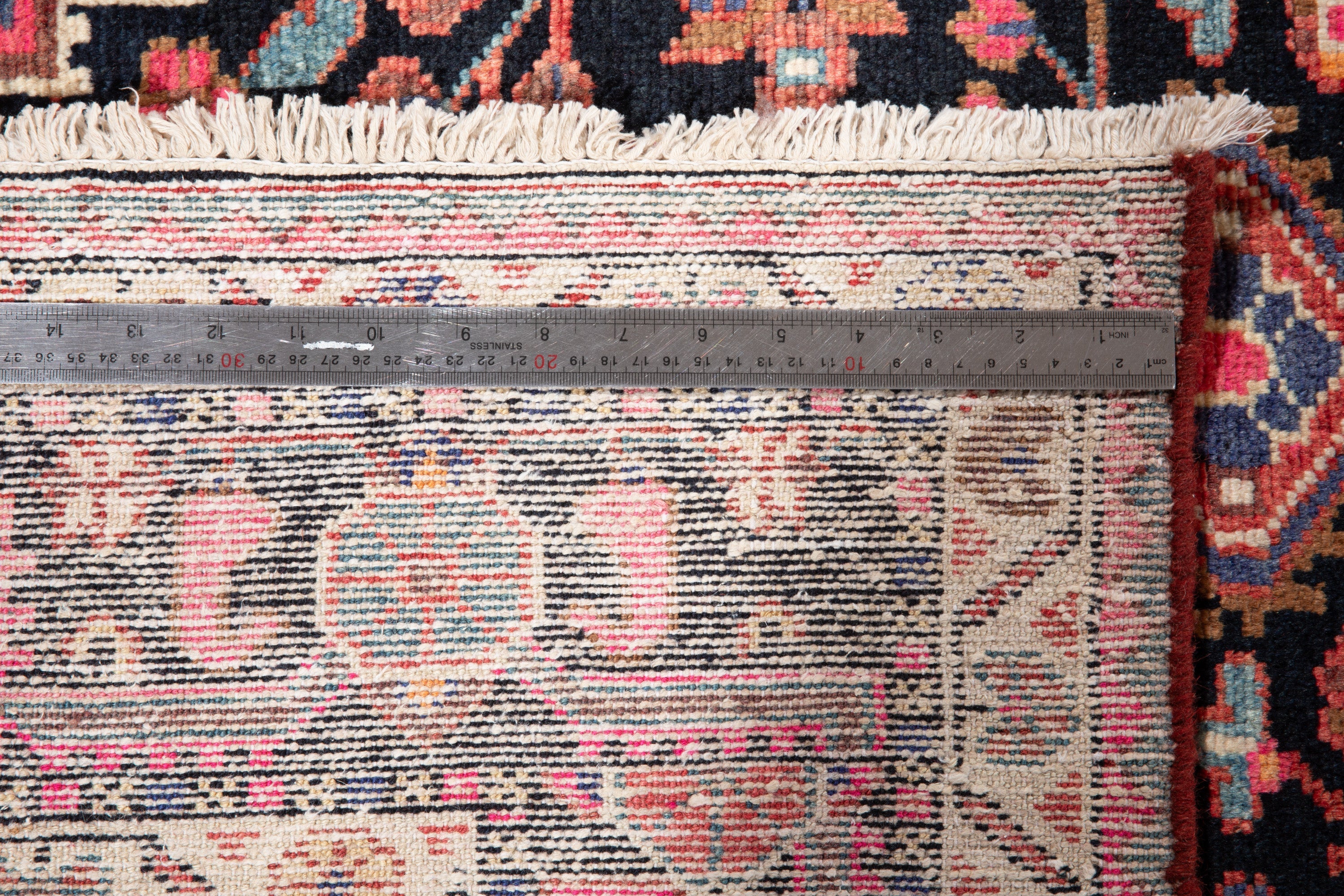 Hand-Knotted Vintage Wool Area Rug – 11' 3" x 5' 5" (342 x 164 cm) - Yasi & Fara