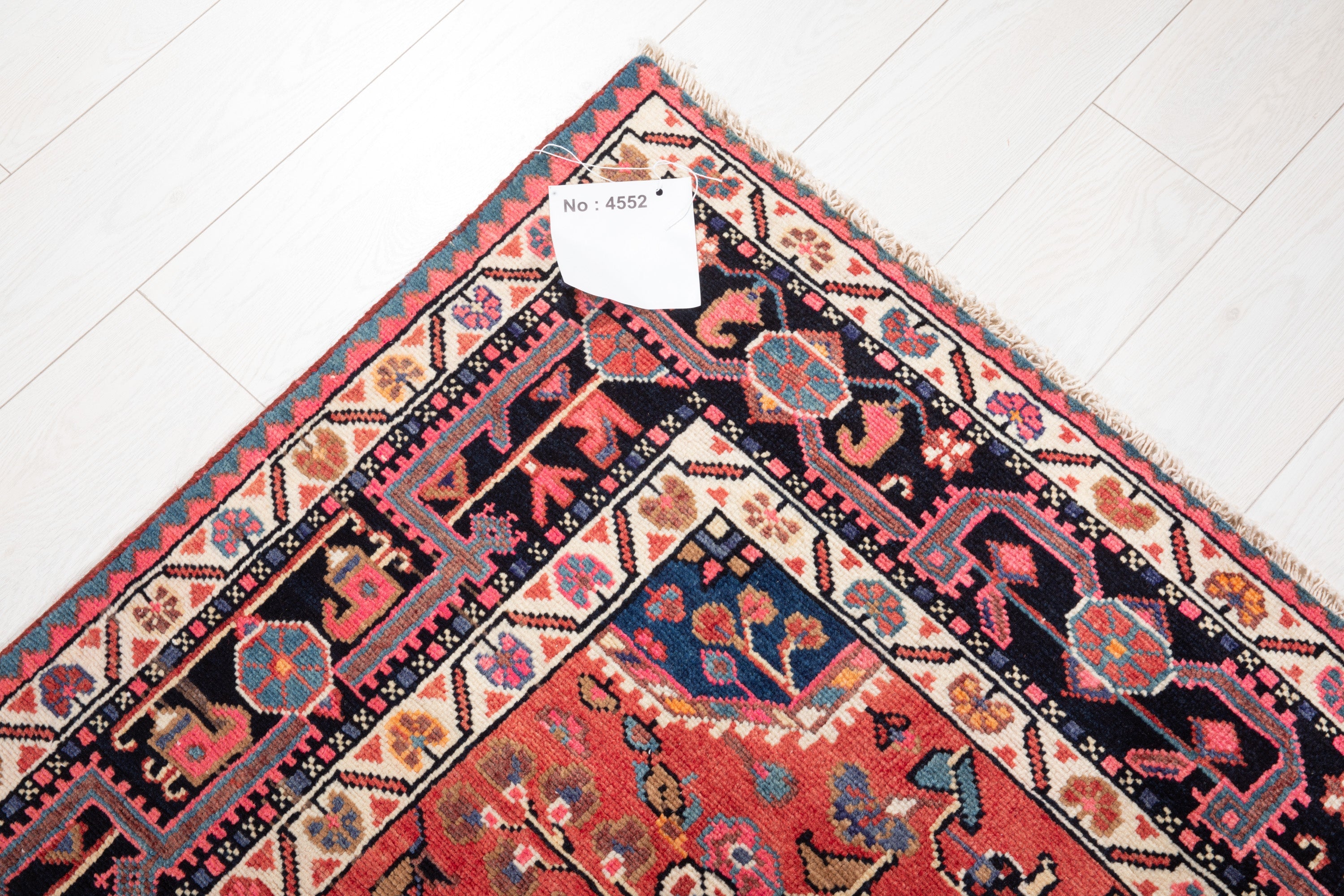 Hand-Knotted Vintage Wool Area Rug – 11' 3" x 5' 5" (342 x 164 cm) - Yasi & Fara