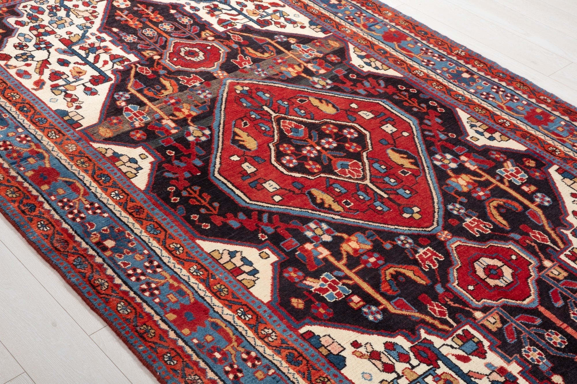 Hand-Knotted Vintage Wool Area Rug – 9' 10" x 5' 4" (301 × 162 cm) - Yasi & Fara