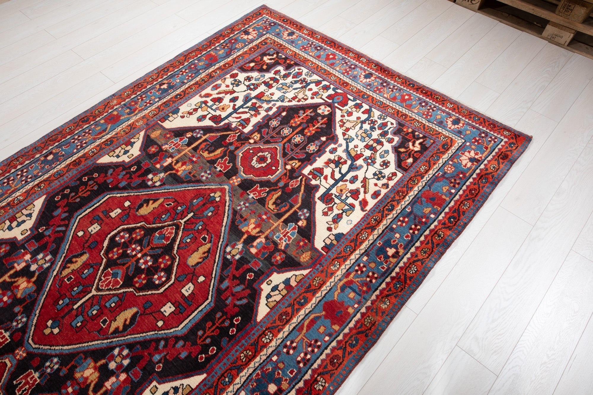 Hand-Knotted Vintage Wool Area Rug – 9' 10" x 5' 4" (301 × 162 cm) - Yasi & Fara