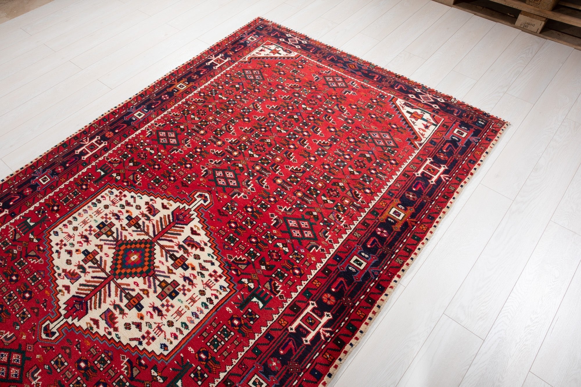 Hand-Knotted Vintage Wool Area Rug – 10' 4" x 5' 3" (314 × 159 cm) - Yasi & Fara