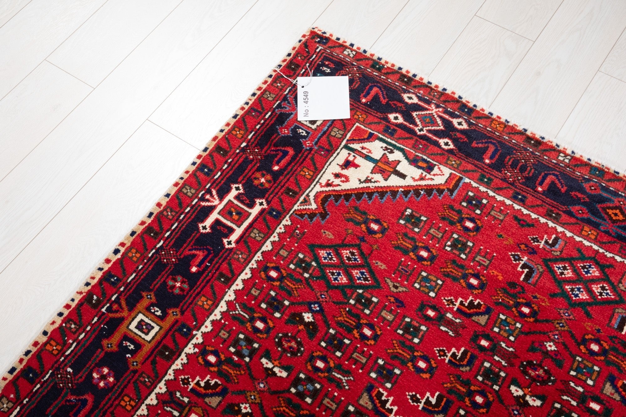 Hand-Knotted Vintage Wool Area Rug – 10' 4" x 5' 3" (314 × 159 cm) - Yasi & Fara