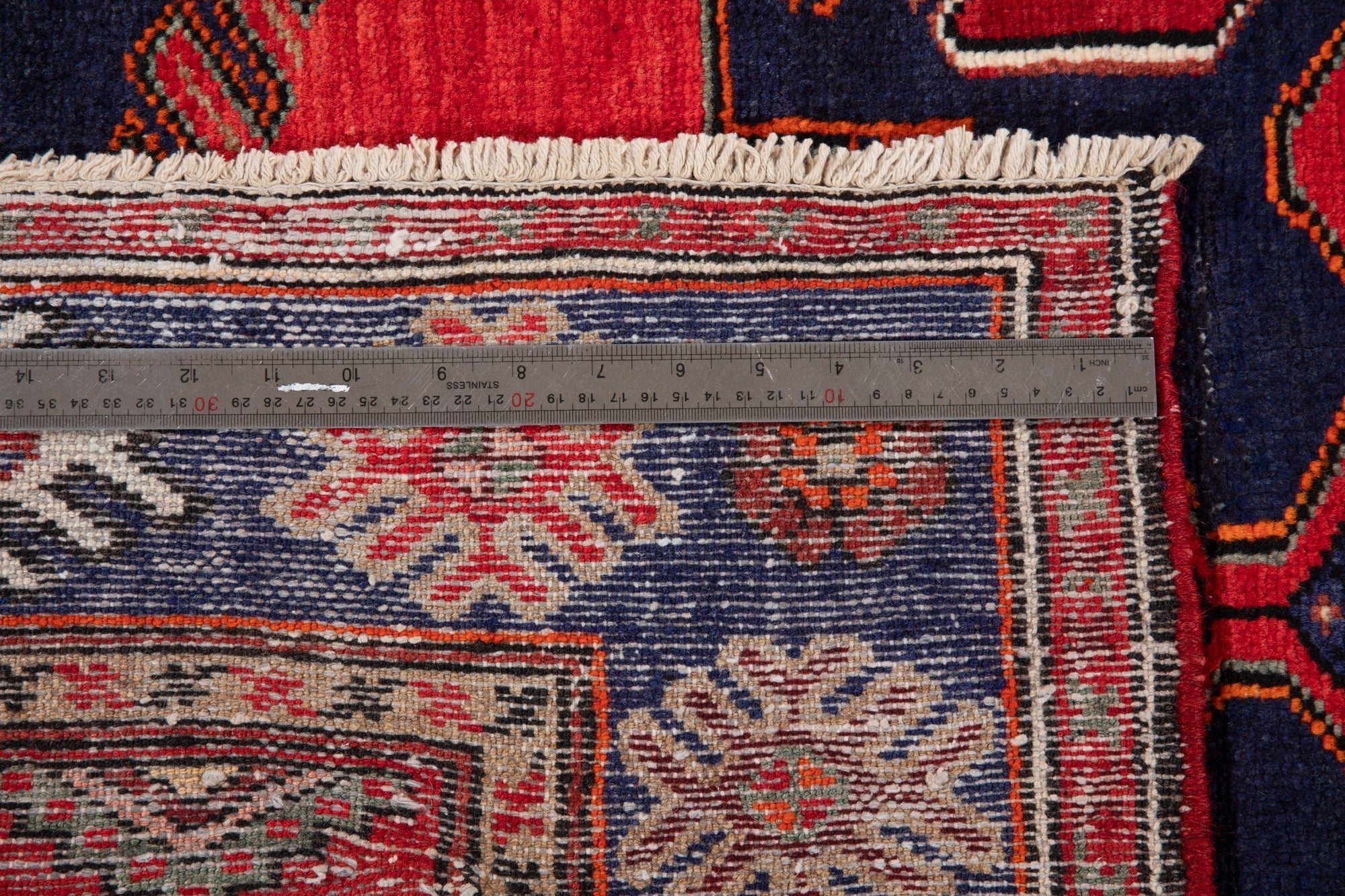 Hand-Knotted Vintage Wool Area Rug – 7' 3" x 4' 3" (222 × 130 cm) - Yasi & Fara