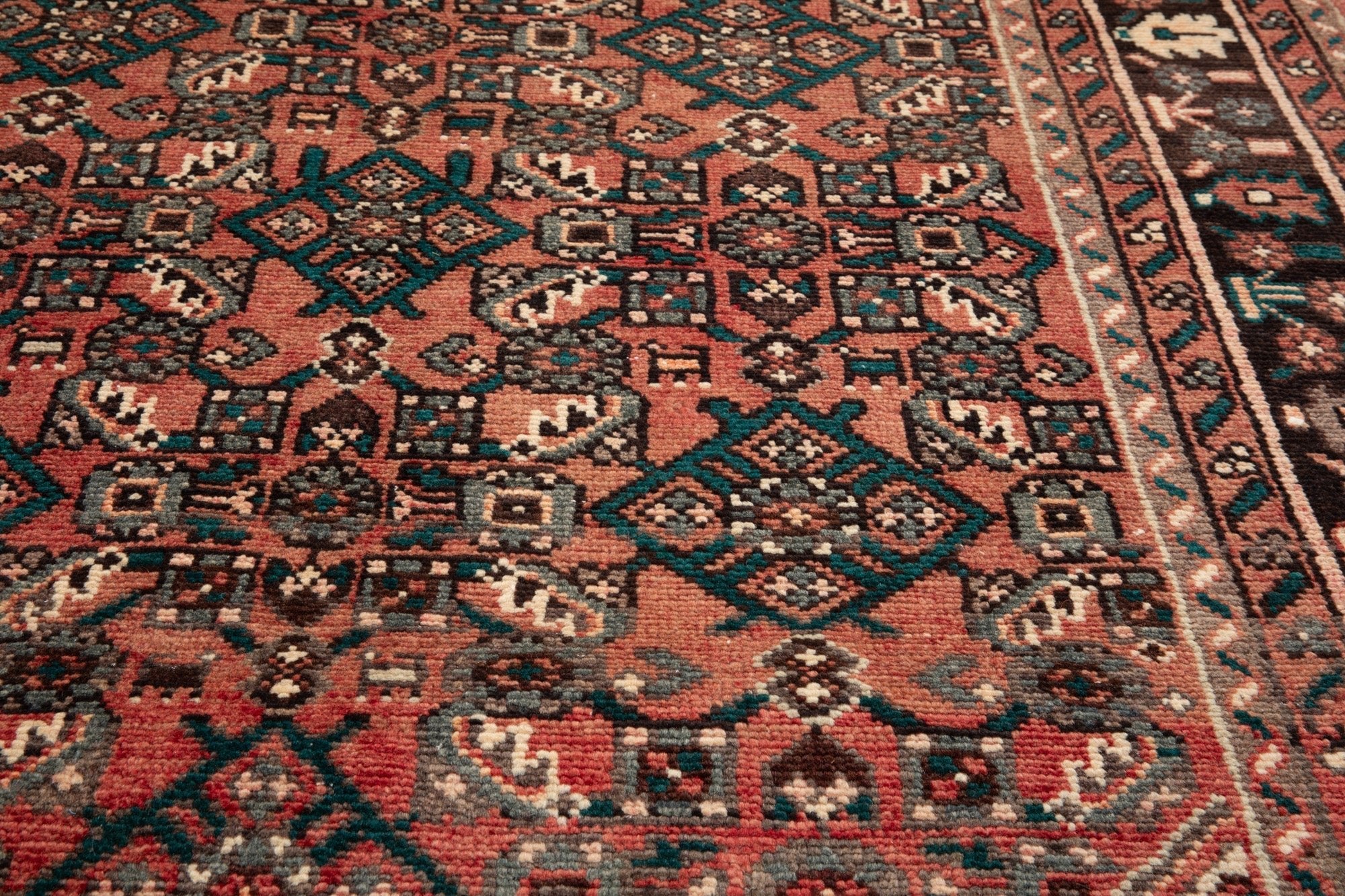 Hand-Knotted Vintage Wool Area Rug – 10' 6" x 5' 5" (320 × 166 cm) - Yasi & Fara