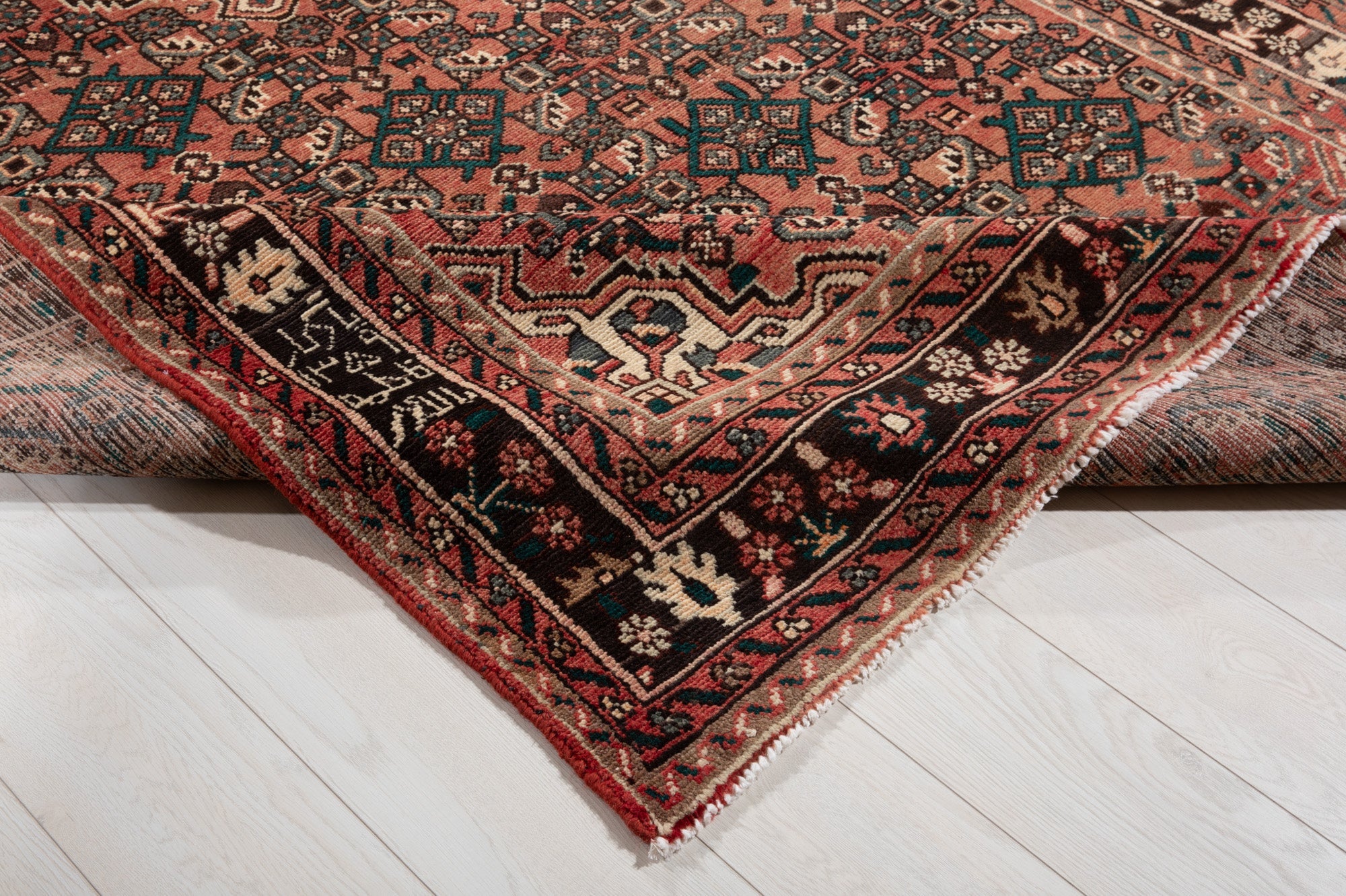 Hand-Knotted Vintage Wool Area Rug – 10' 6" x 5' 5" (320 × 166 cm) - Yasi & Fara