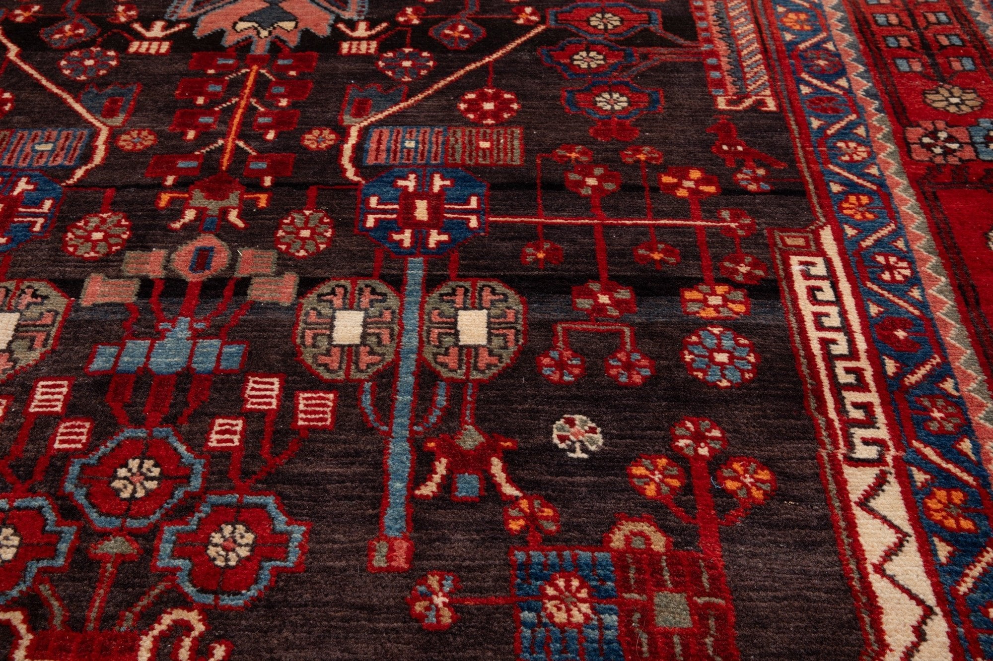 Hand-Knotted Vintage Wool Area Rug – 10' 3" x 5' 4" (313 × 163 cm) - Yasi & Fara