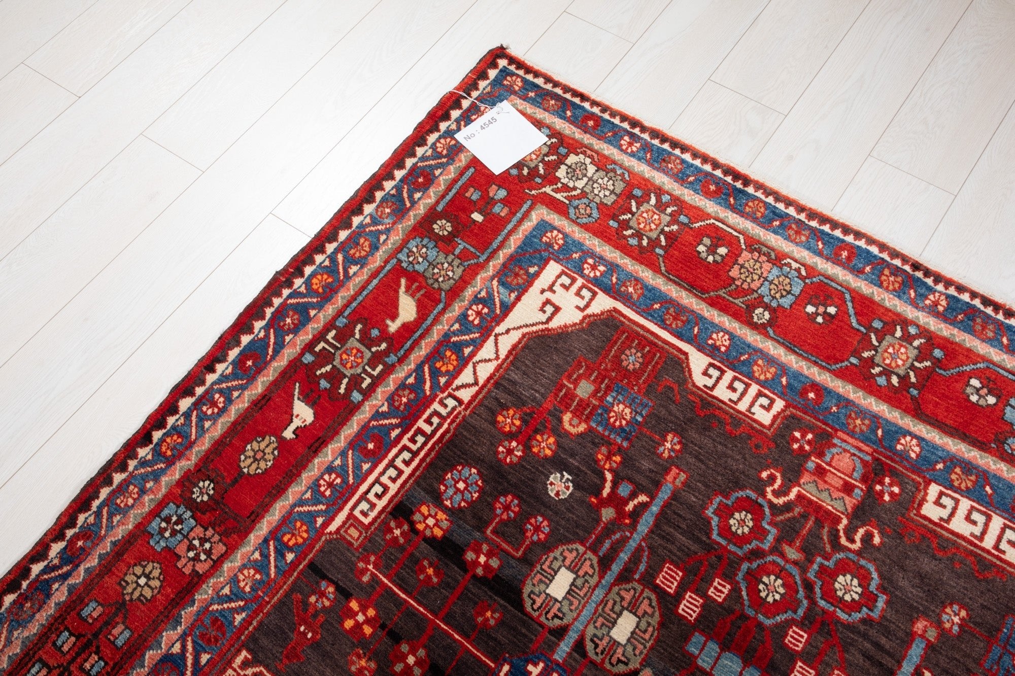 Hand-Knotted Vintage Wool Area Rug – 10' 3" x 5' 4" (313 × 163 cm) - Yasi & Fara