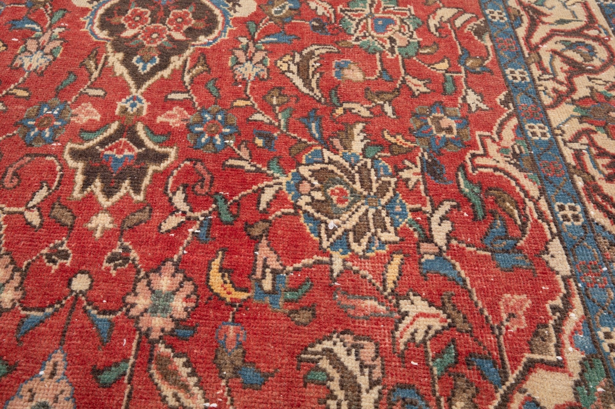Hand-Knotted Vintage Wool Runner Rug – 10' x 4' 5" (304 x 134 cm) - Yasi & Fara