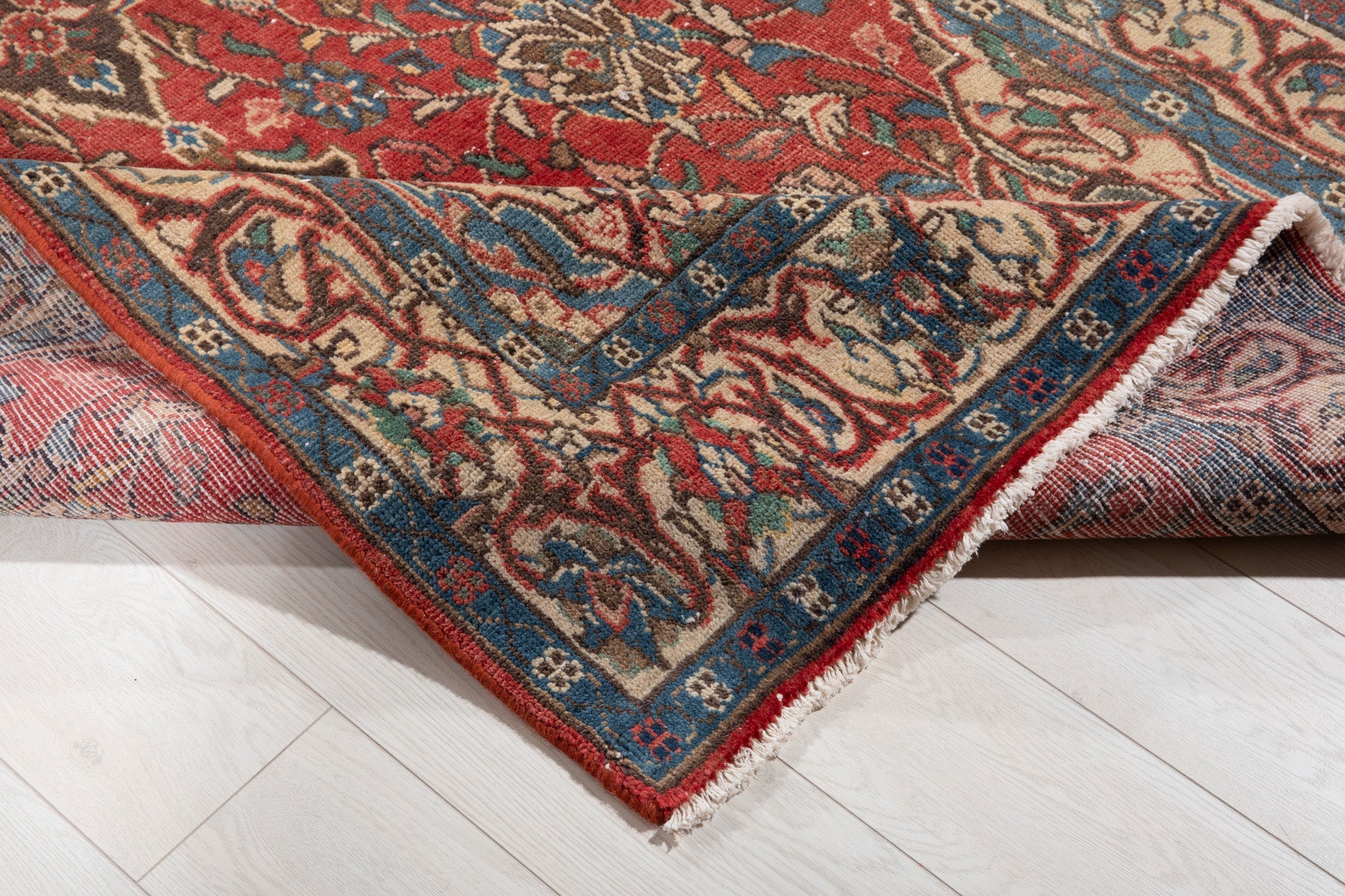 Hand-Knotted Vintage Wool Runner Rug – 10' x 4' 5" (304 x 134 cm) - Yasi & Fara
