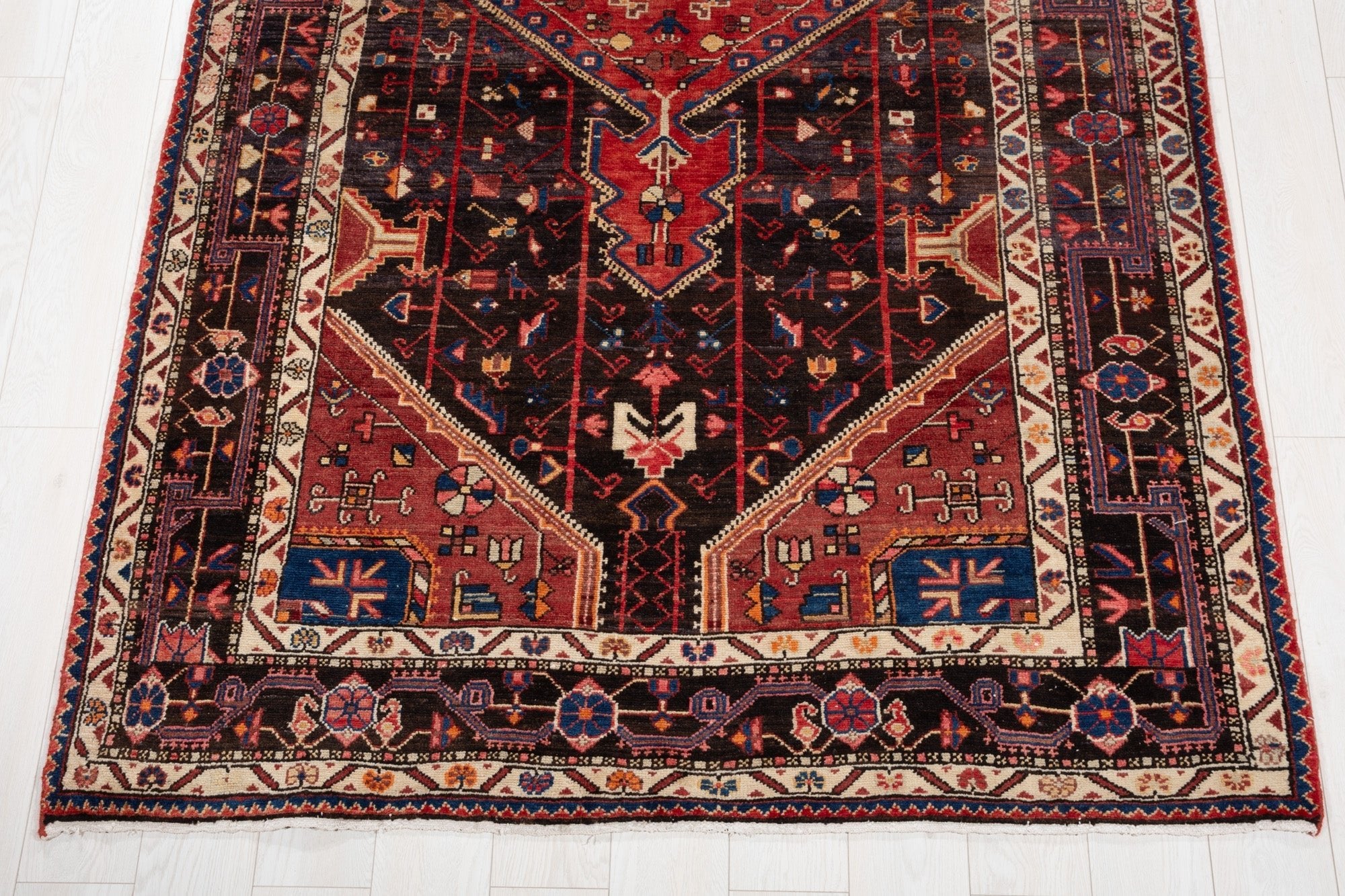Hand-Knotted Vintage Wool Area Rug – 10' 5" x 5' (318 x 152 cm) - Yasi & Fara