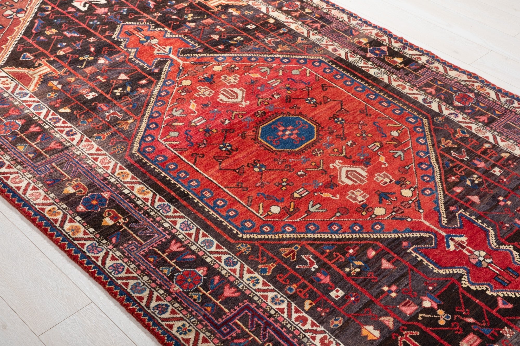 Hand-Knotted Vintage Wool Area Rug – 10' 5" x 5' (318 x 152 cm) - Yasi & Fara