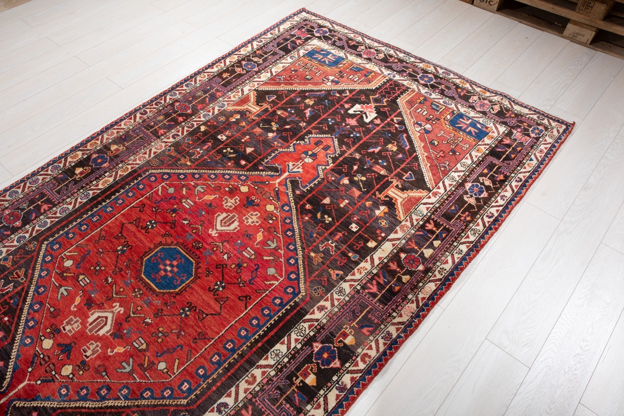 Hand-Knotted Vintage Wool Area Rug – 10' 5" x 5' (318 x 152 cm) - Yasi & Fara