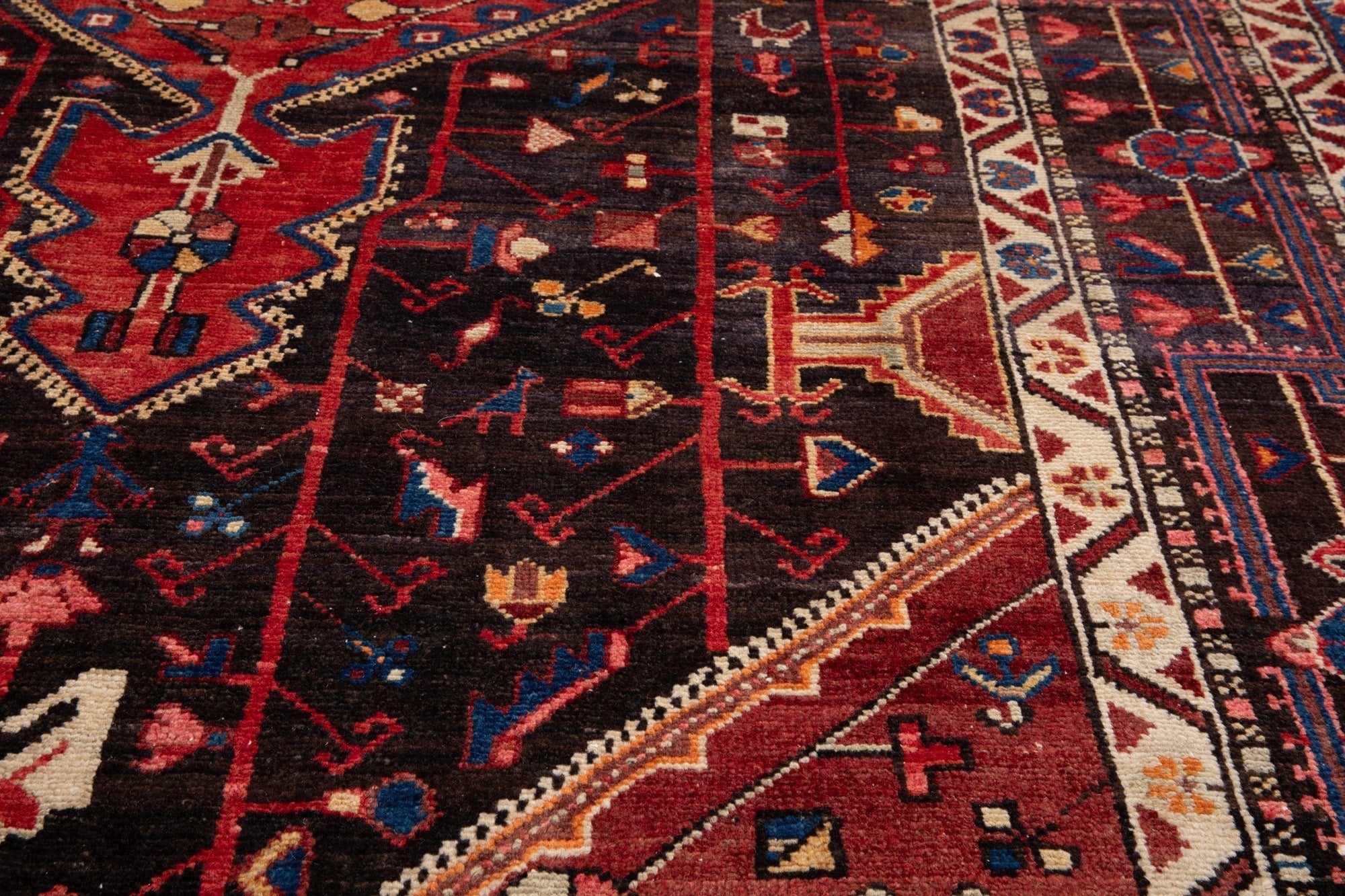Hand-Knotted Vintage Wool Area Rug – 10' 5" x 5' (318 x 152 cm) - Yasi & Fara