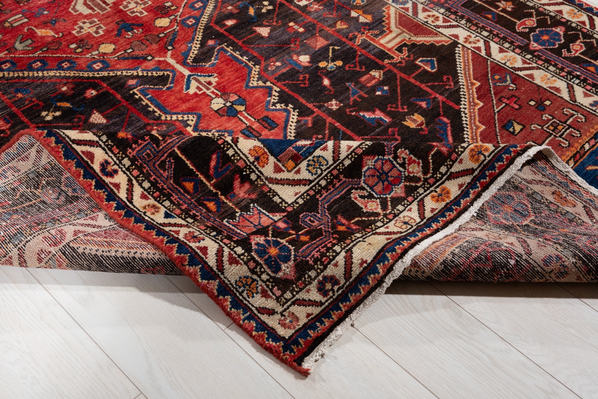 Hand-Knotted Vintage Wool Area Rug – 10' 5" x 5' (318 x 152 cm) - Yasi & Fara