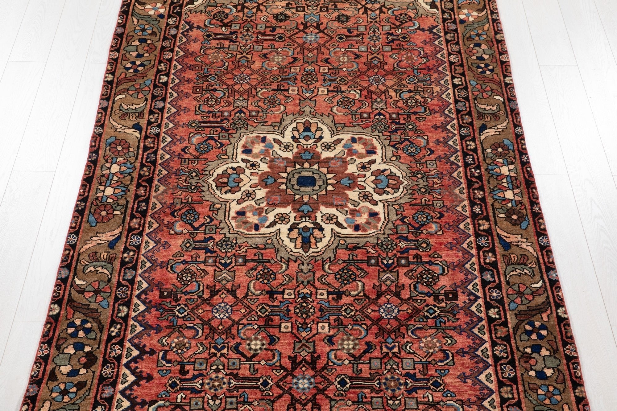 Hand-Knotted Vintage Wool Area Rug – 10' 2" x 5' 1" (309 x 154 cm) - Yasi & Fara