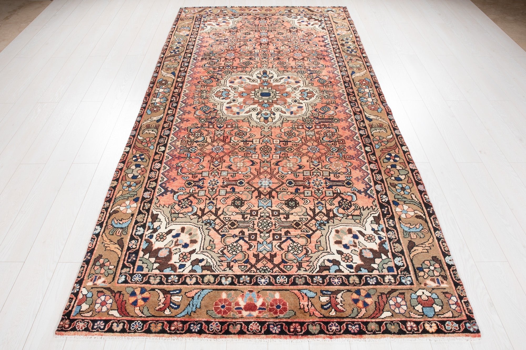 Hand-Knotted Vintage Wool Area Rug – 10' 2" x 5' 1" (309 x 154 cm) - Yasi & Fara