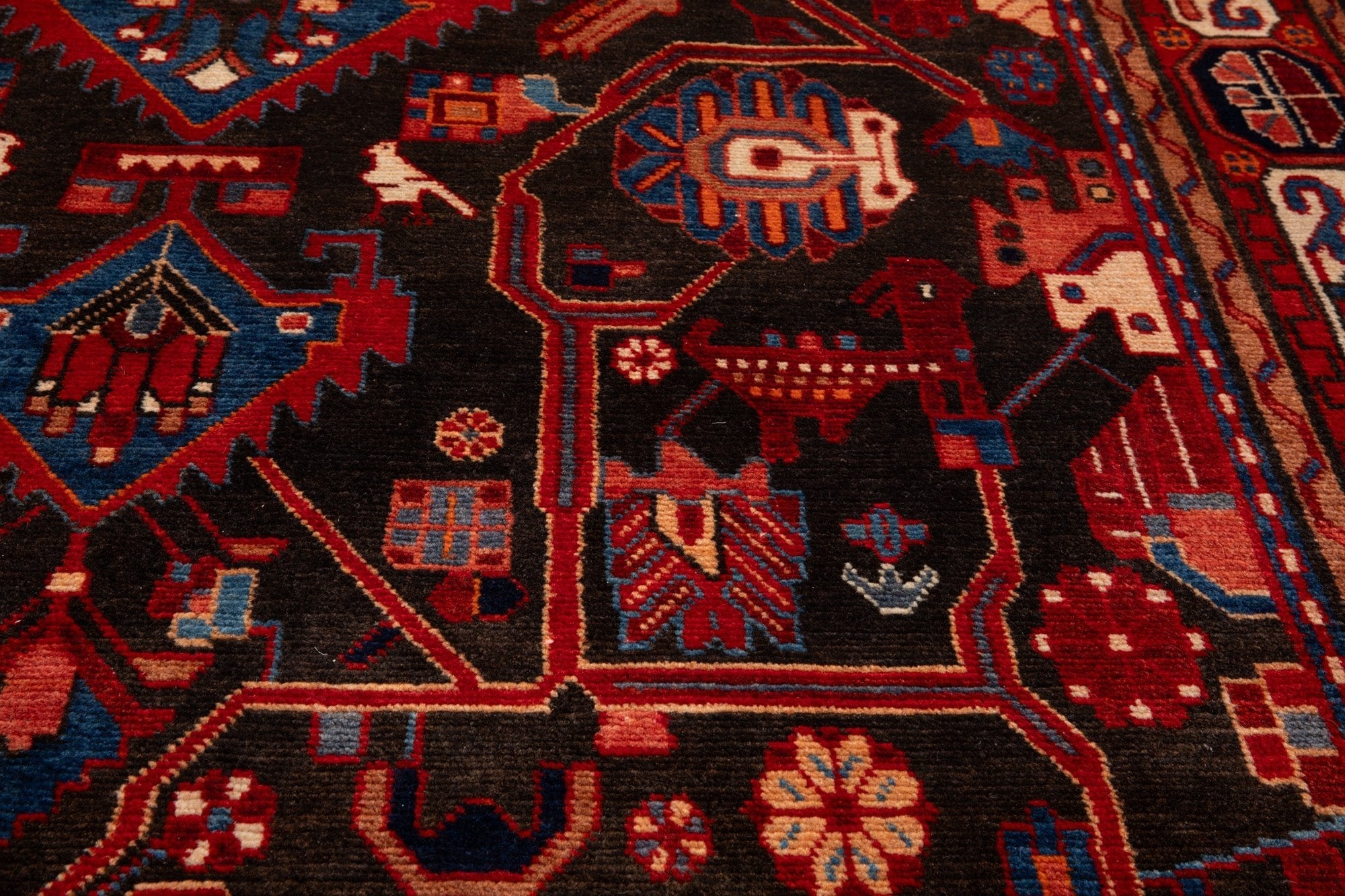 Hand-Knotted Vintage Wool Area Rug – 9' 7" x 5' 2" (293 × 157 cm) - Yasi & Fara