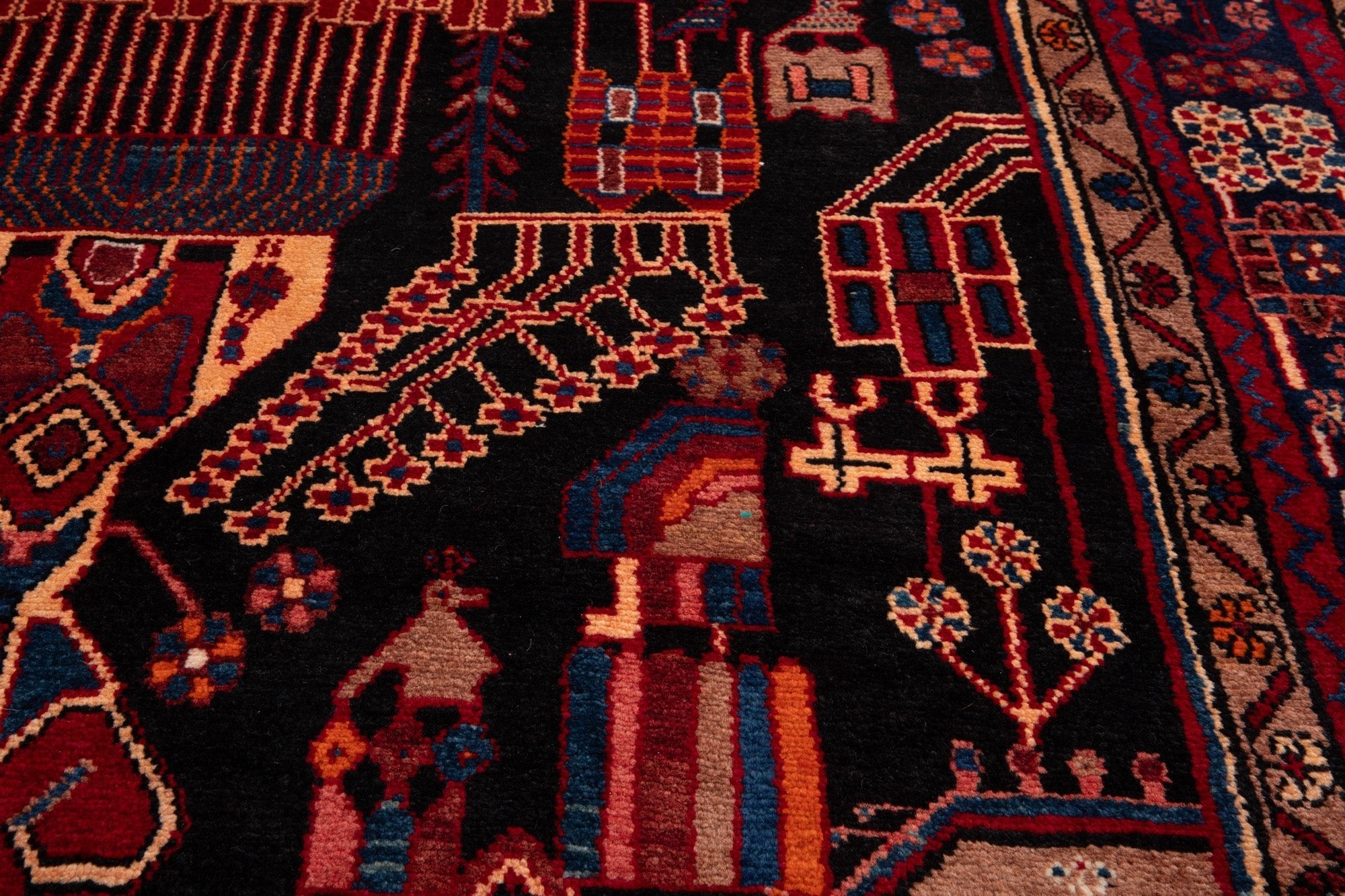 Hand-Knotted Vintage Wool Area Rug – 10' 5" x 5' 4" (319 × 162 cm) - Yasi & Fara