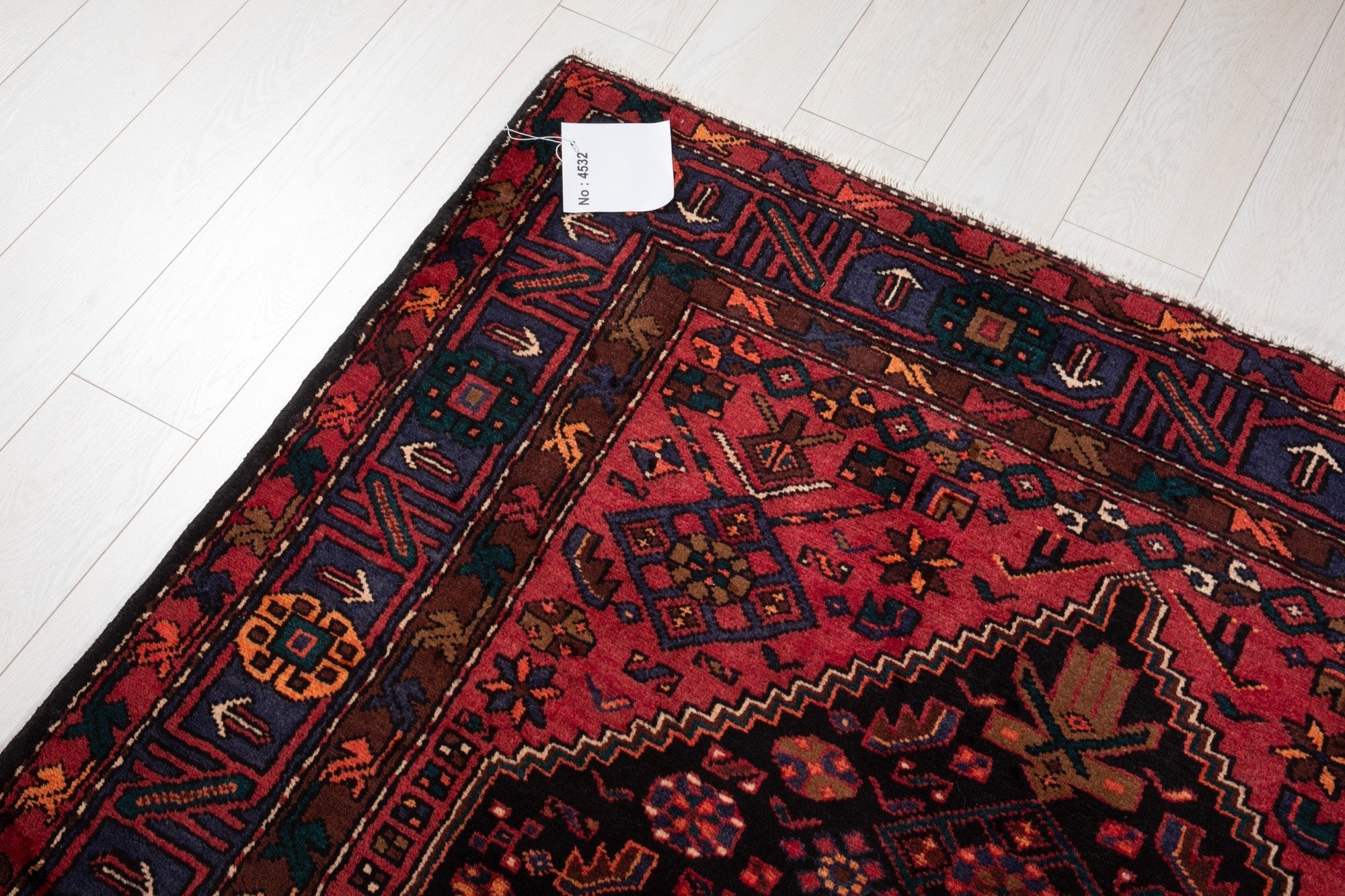 Hand-Knotted Vintage Wool Area Rug – 8' 11" x 5' 1" (271 × 154 cm) - Yasi & Fara