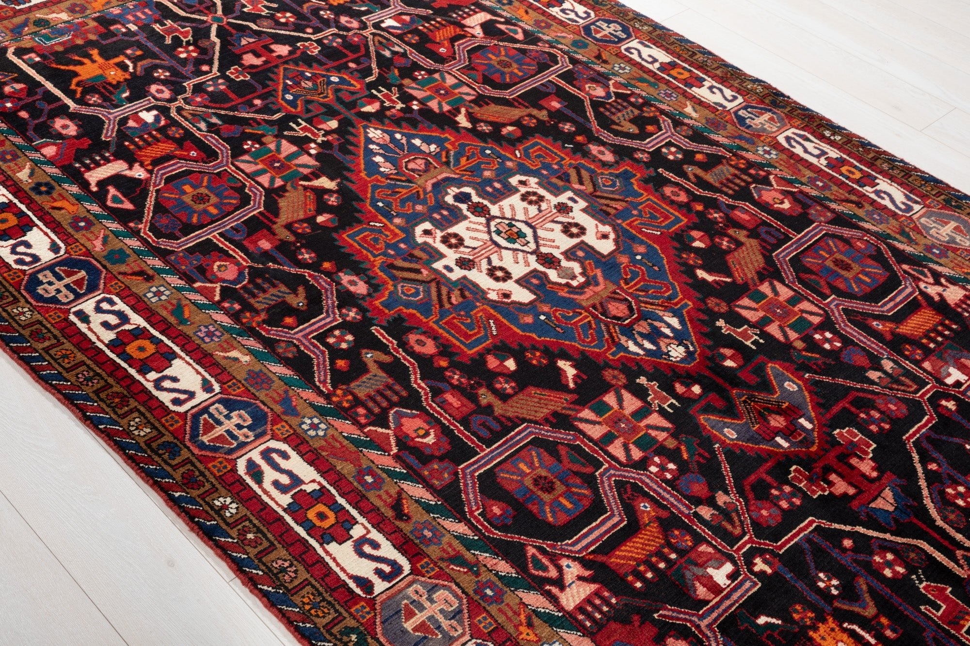 Hand-Knotted Vintage Wool Area Rug – 9' 4" x 5' 3" (285 × 161 cm) - Yasi & Fara